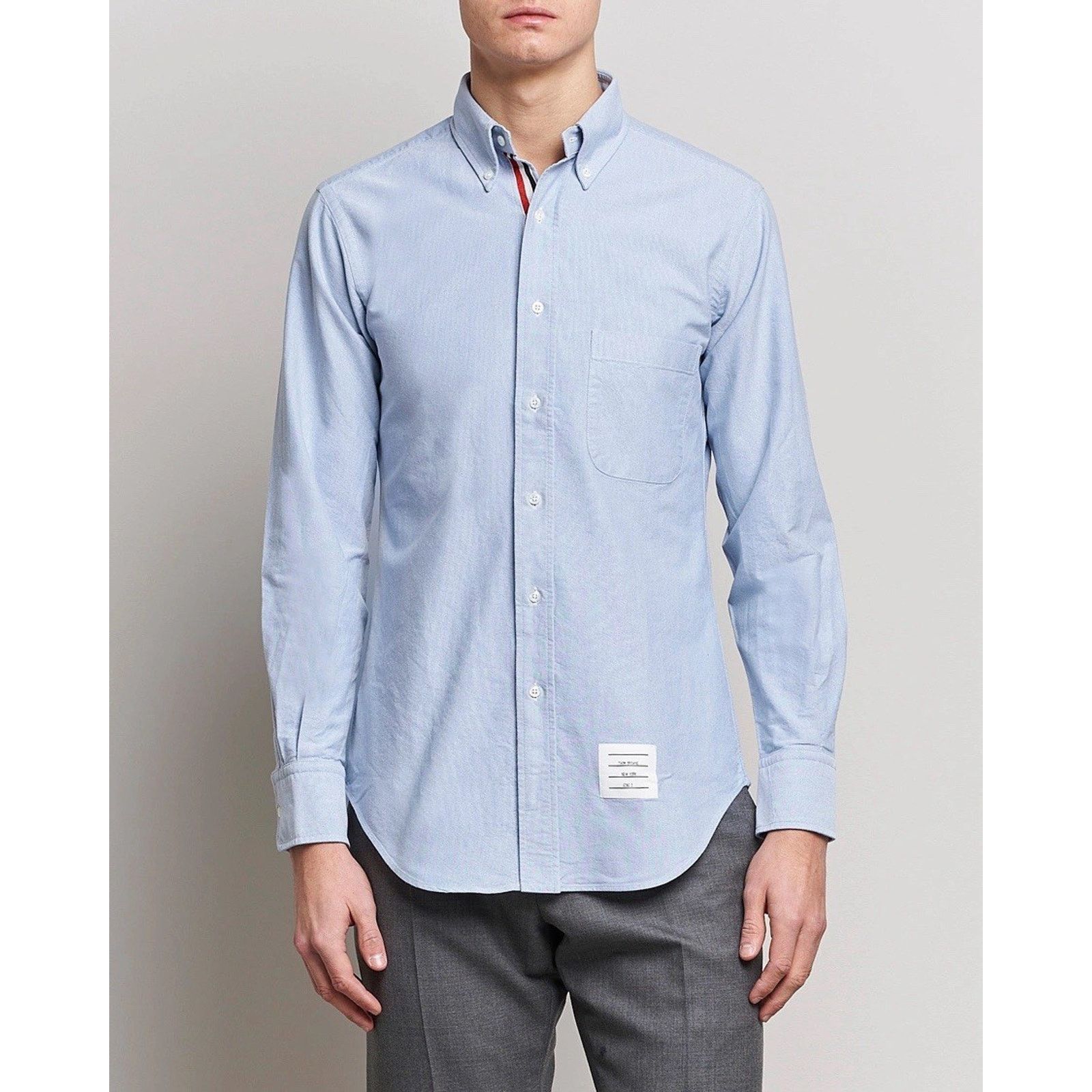 Thom Browne NWT Thom Browne $600 Grosgrain Button Placket Oxford Shirt Size US S / EU 44-46 / 1 - 1 Thumbnail
