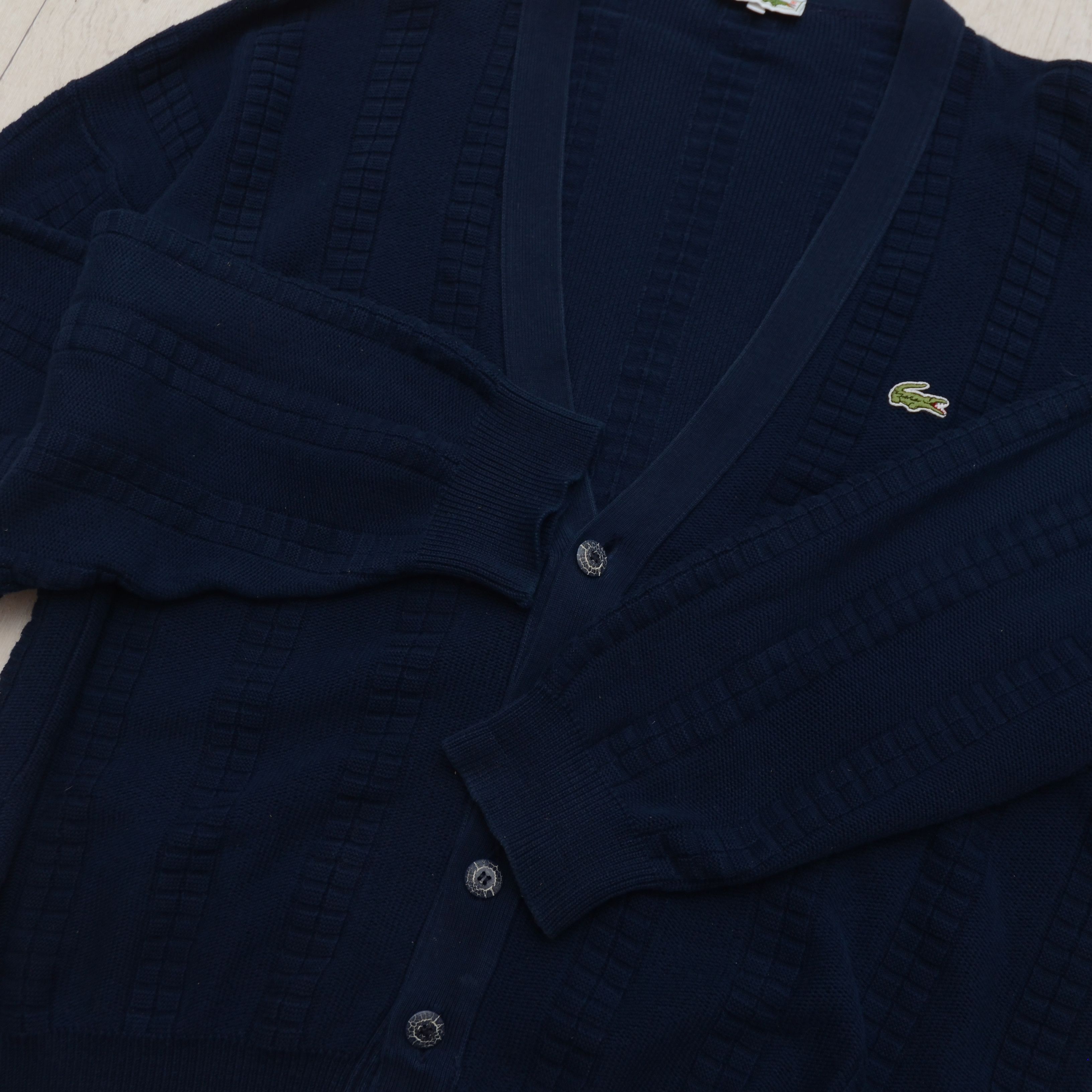 Lacoste 🔥90's Lacoste Cardigan Y2L Knit Retro Boxy Sweater Vintage Size US XL / EU 56 / 4 - 7 Thumbnail