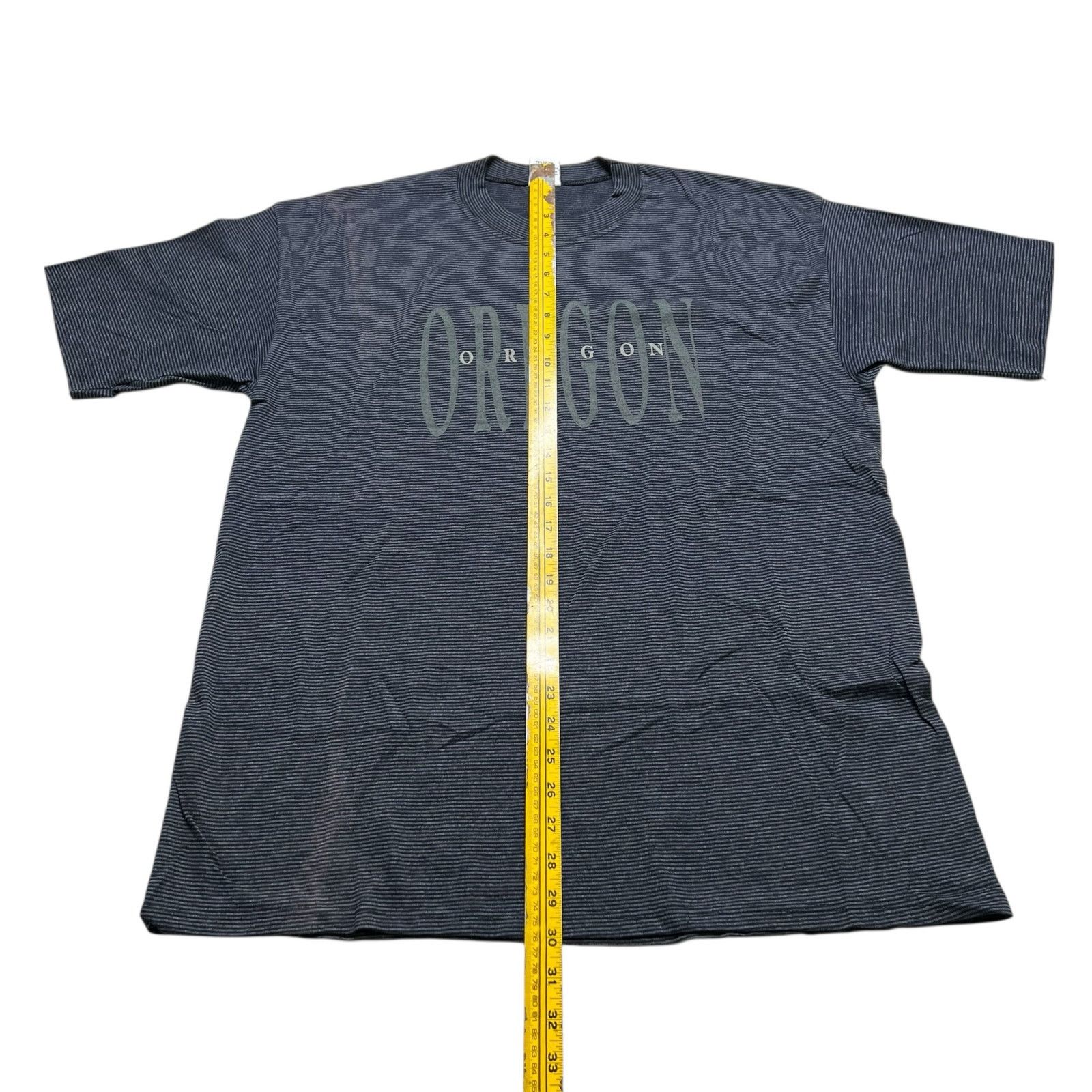 Vintage Vintage Oregon Striped Graphic T-Shirt Black Gray Size XL Size US XL / EU 56 / 4 - 5 Thumbnail