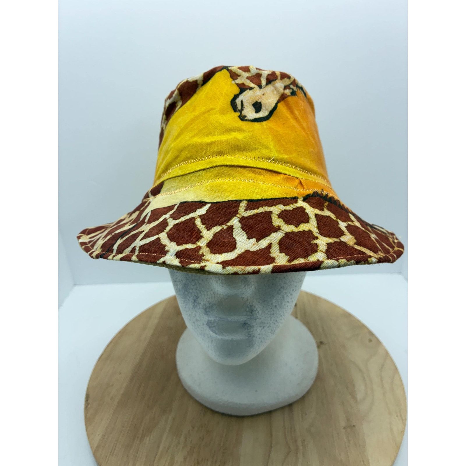 Other Gerald — Upcycled Waxed Cotton Giraffe Bucket Hat Size ONE SIZE - 9 Thumbnail