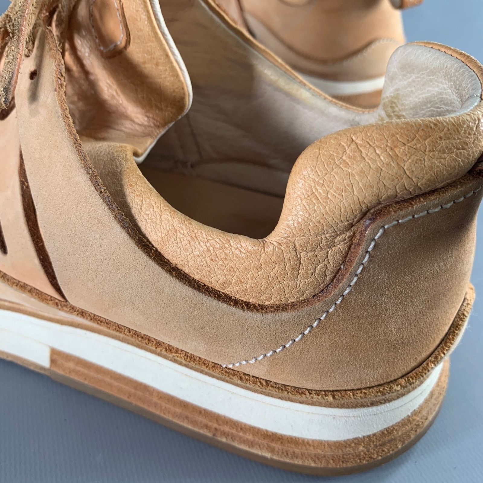 Hender Scheme Size 12 MIP-12 Beige Natural Leather Lace-Up Sneakers Size US 12 / EU 45 - 10 Thumbnail