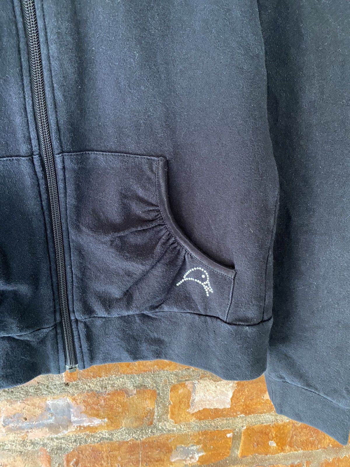 Mandarina Duck × Swarovski Vtg Zipper sweater logo Size S / US 4 / IT 40 - 6 Thumbnail