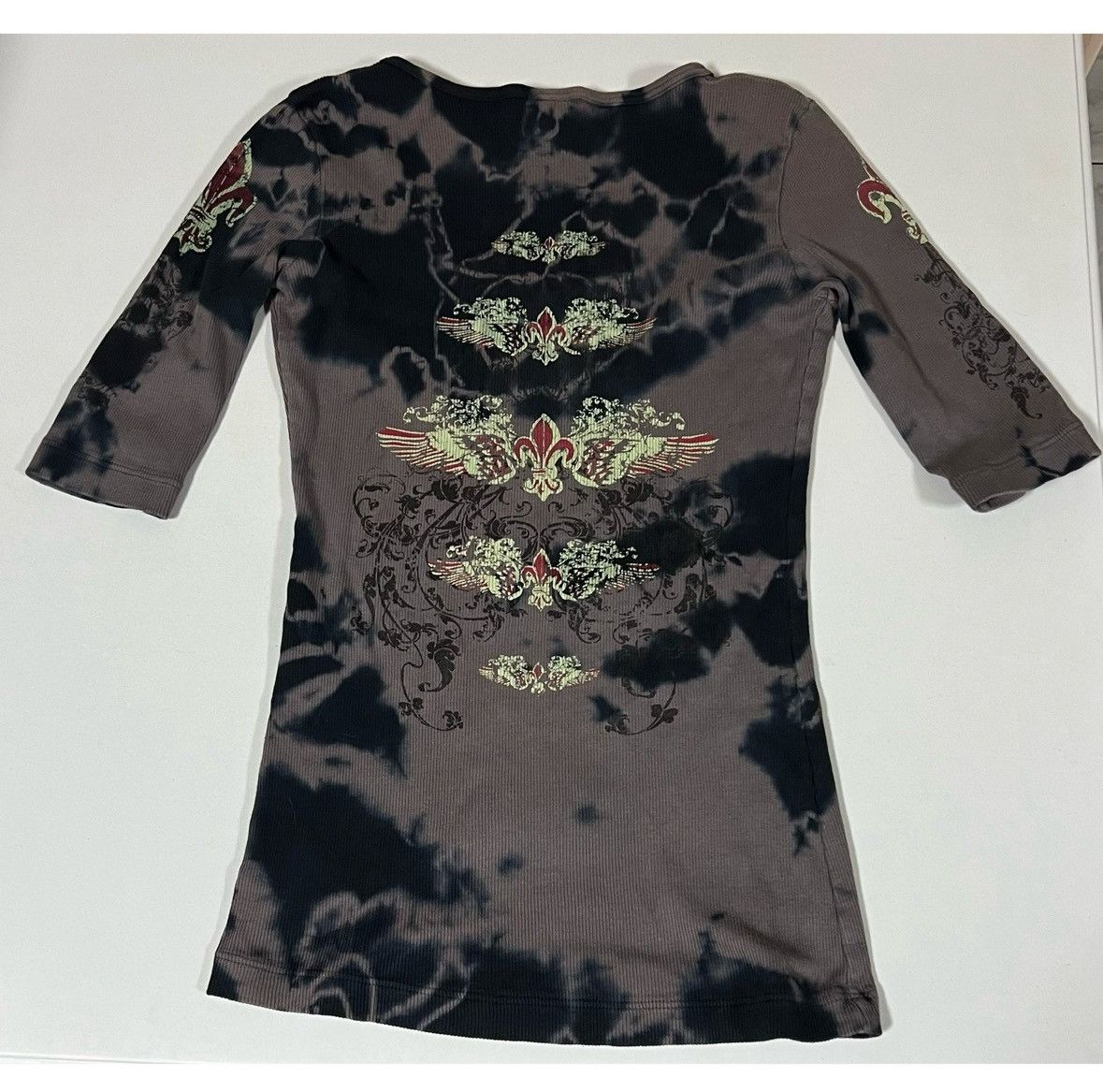 Vintage Sledge Black Acid-Wash Studded Y2K Shirt Top Tee Size S 🖤✨ Size S / US 4 / IT 40 - 4 Thumbnail