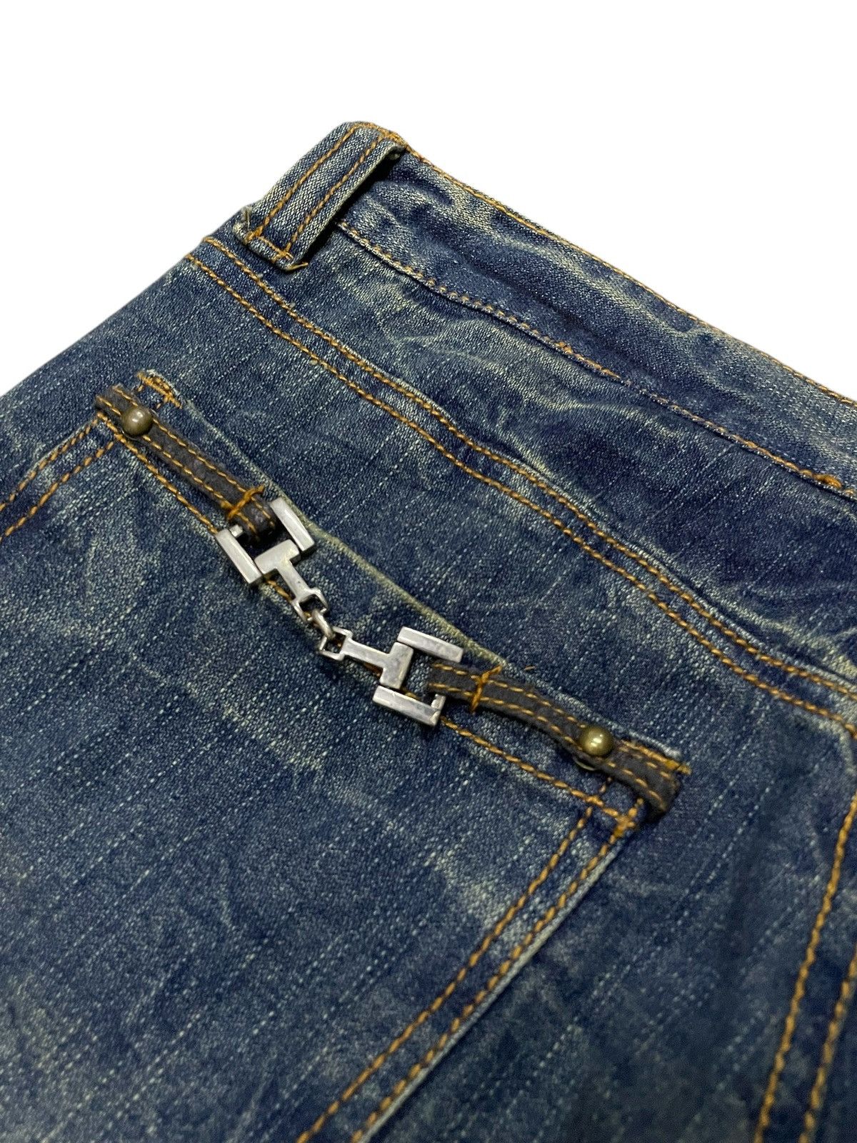 Hysteric Glamour × In The Attic × Japanese Brand In The Attic Japan Muddy Wash Honeycomb Embellished Jeans Size US 30 / EU 46 - 18 Thumbnail