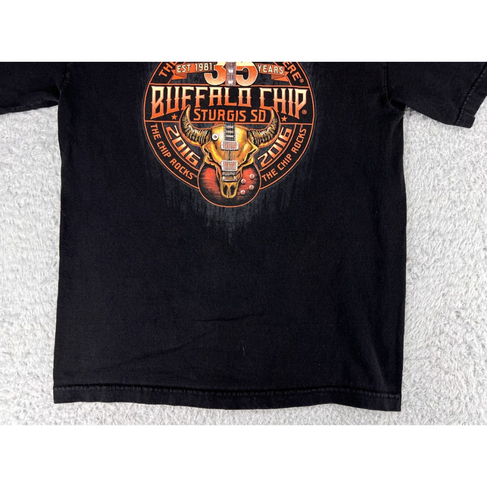 Vintage VINTAGE Hot Leathers Women's T-Shirt Casual Crew Neck Short Sleeve Cotton Black 2016 Black Hills Rally Buffalo Chip Music Motorcycle Women Size L / US 10 / IT 46 - 5 Thumbnail