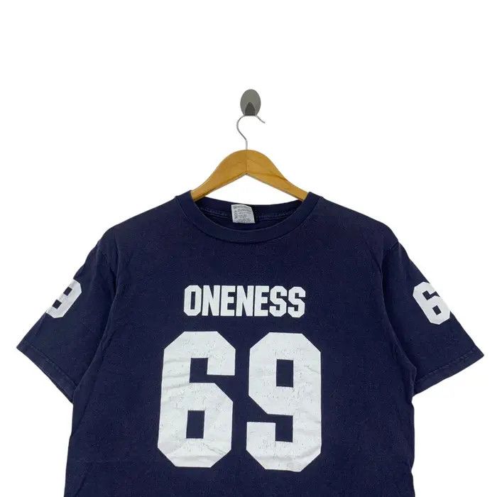 Anvil Vintage 90’ M-69 ONENESS JAPAN Natural Indigo Tee Shirt Size US M / EU 48-50 / 2 - 2 Thumbnail