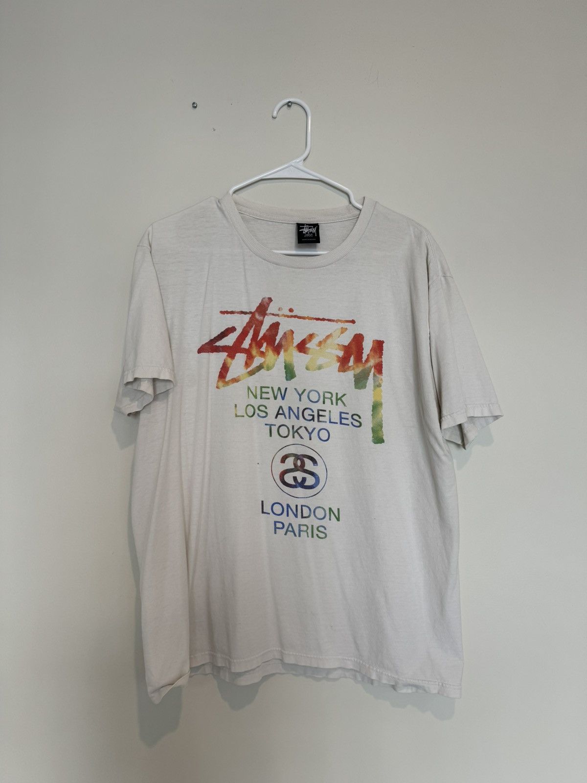 Stussy Stussy Tie Dye City White Tee Size US L / EU 52-54 / 3 - 1 Thumbnail