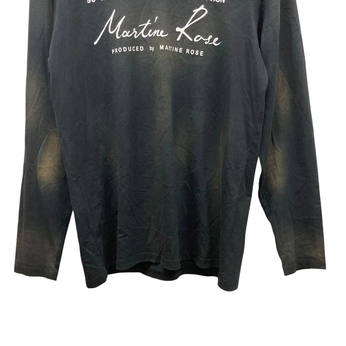 Martine Rose Distressed Long Sleeve Logo Tee Size US M / EU 48-50 / 2 - 3 Thumbnail