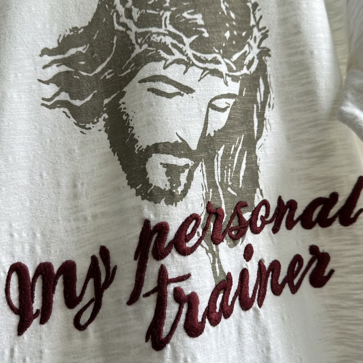 Vintage VINTAGE Y2K DE PUTA MADRE 69 JESUS PRINT LONG SLEEVE SHIRT Size US M / EU 48-50 / 2 - 3 Thumbnail