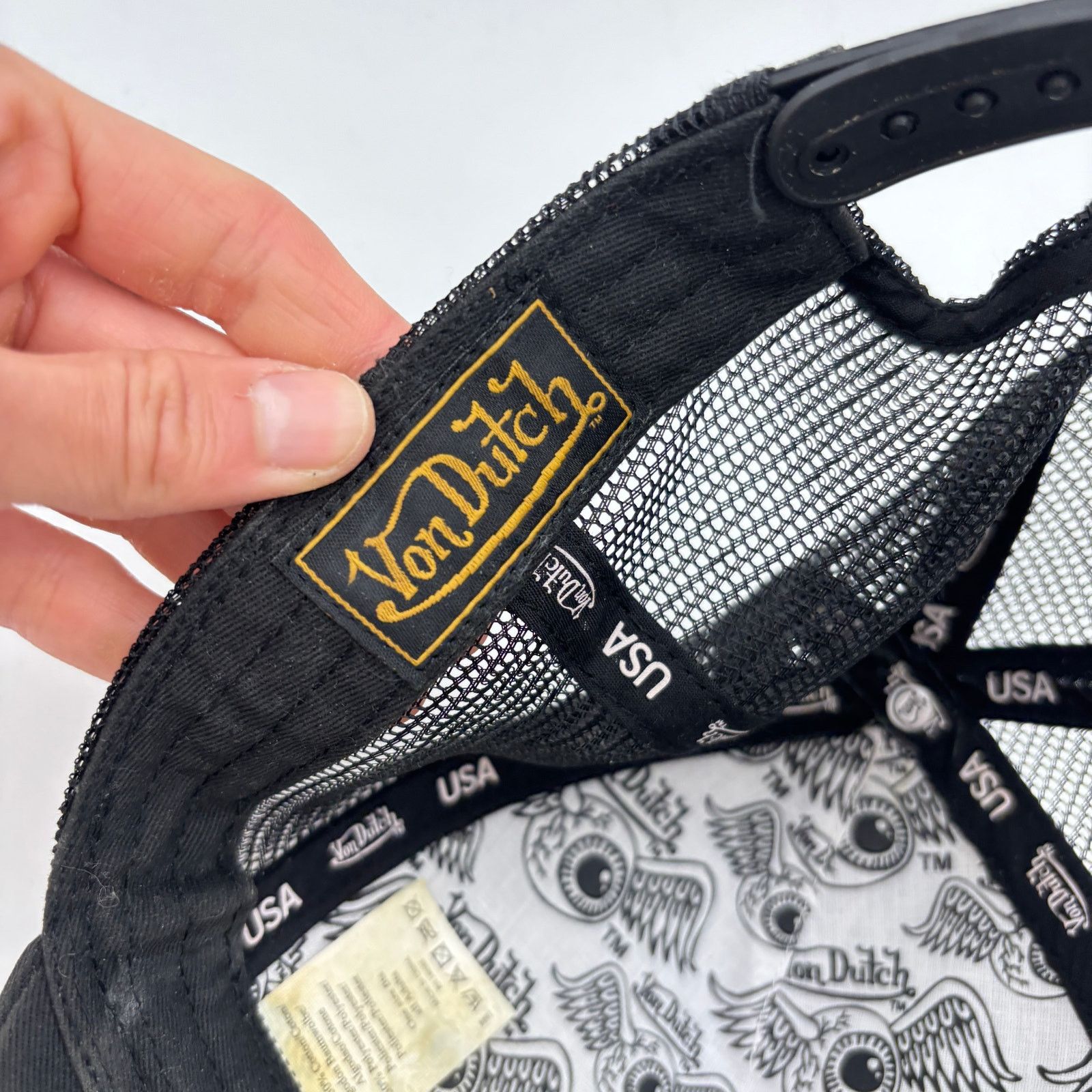 Von Dutch Von Dutch Classic Trucker Snapback Hat Y2K Grunge Biker Size ONE SIZE - 8 Thumbnail