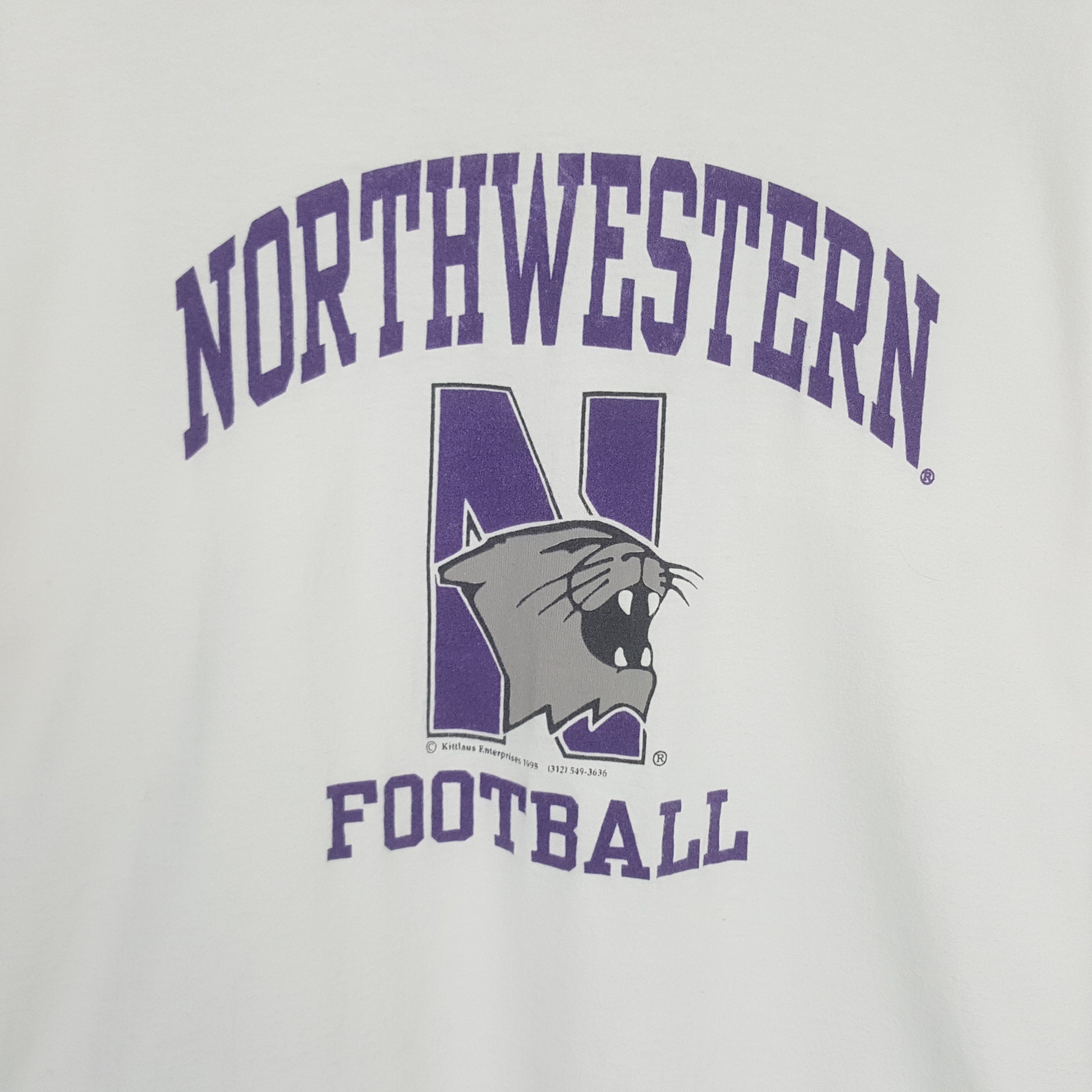 Fruit Of The Loom × Vintage Vintage Northwestern Football Tshirt Size US L / EU 52-54 / 3 - 2 Thumbnail