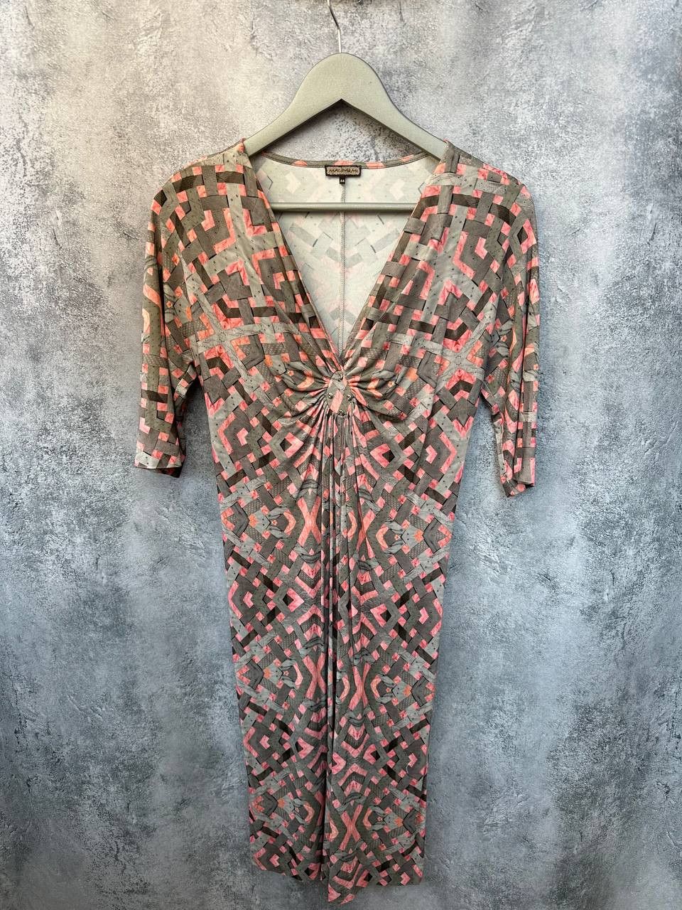 Designer × Vintage Maliparmi Midi Dress Vintage Madarma Geometric Print Dress Size M / US 6-8 / IT 42-44 - 1 Thumbnail