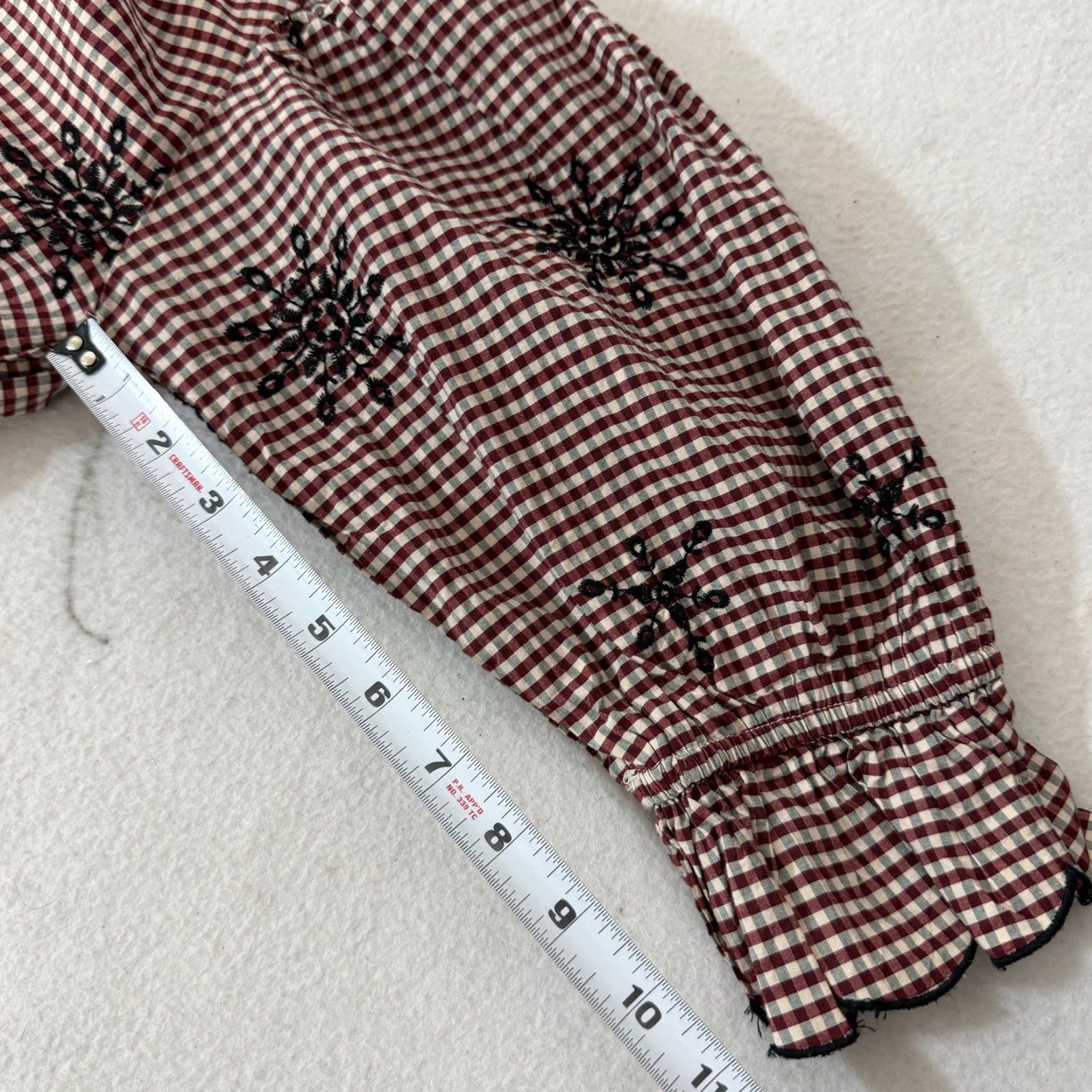Zara Zara Trafaloc Embroidered Cutwork Blouse WOMENS Shirt Sz S Multicolor Striped V-Neck Long Sleeve Polyester Blouse Womens XS? Size S / US 4 / IT 40 - 4 Thumbnail