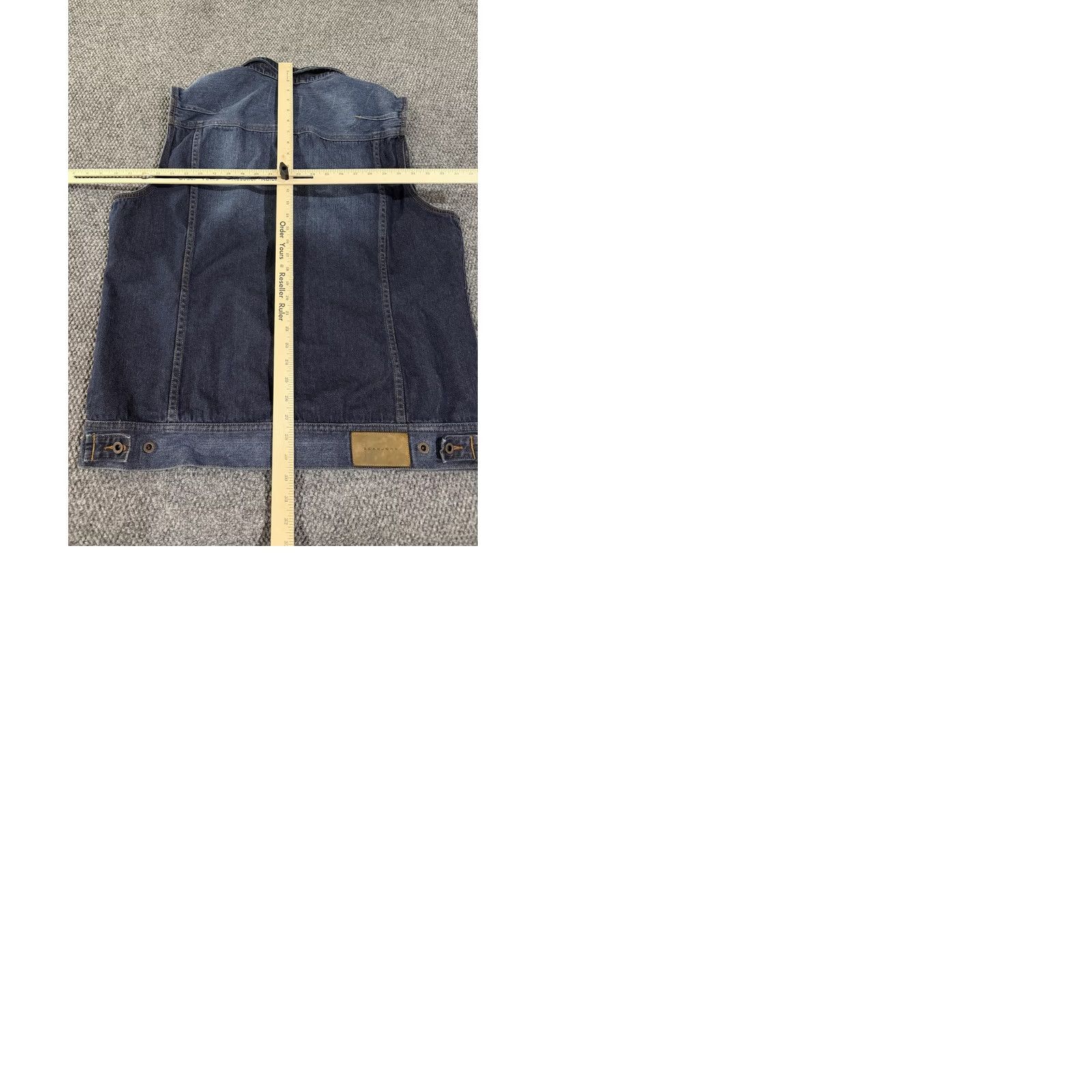 Sean John Sean John Vest Mens 3XL Blue Denim Button Front Biker Casual Streetwear Jeans Size US 39 - 10 Thumbnail