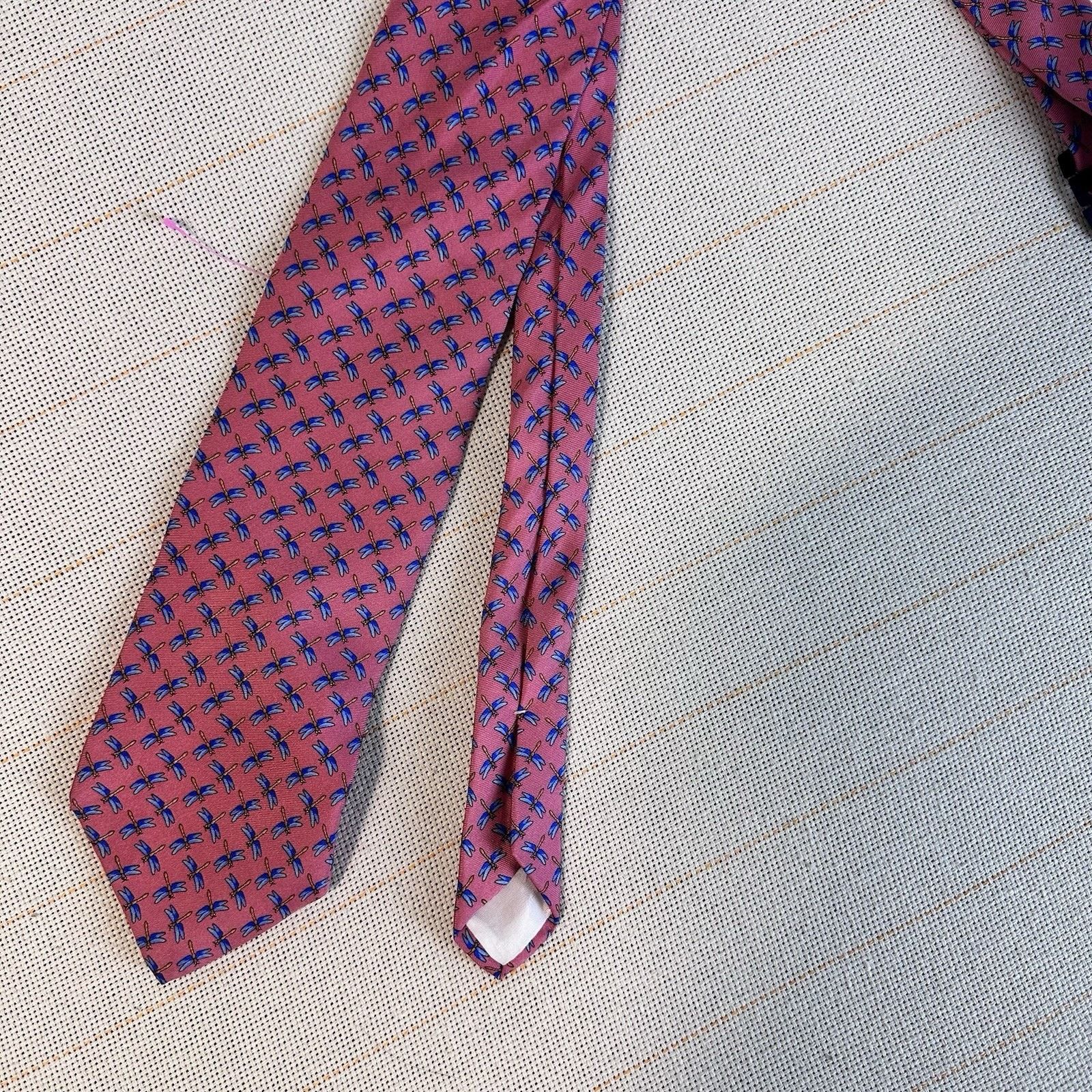 Brooks Brothers Vintage Brooks Brothers Makers Tie Dragonfly Patterned Size ONE SIZE - 2 Thumbnail