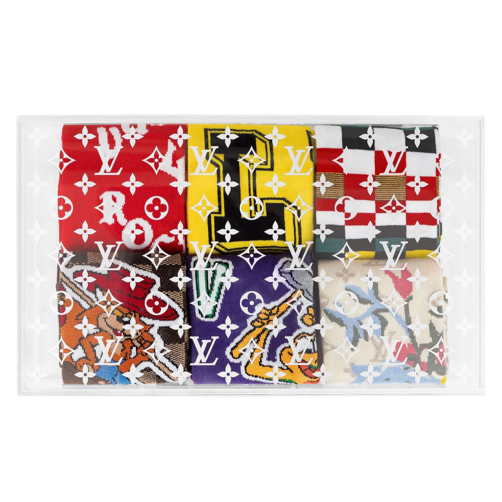 Louis Vuitton Louis Vuitton LV Archives 6 Socks Set Boite Scott Monogram Size ONE SIZE - 14 Thumbnail