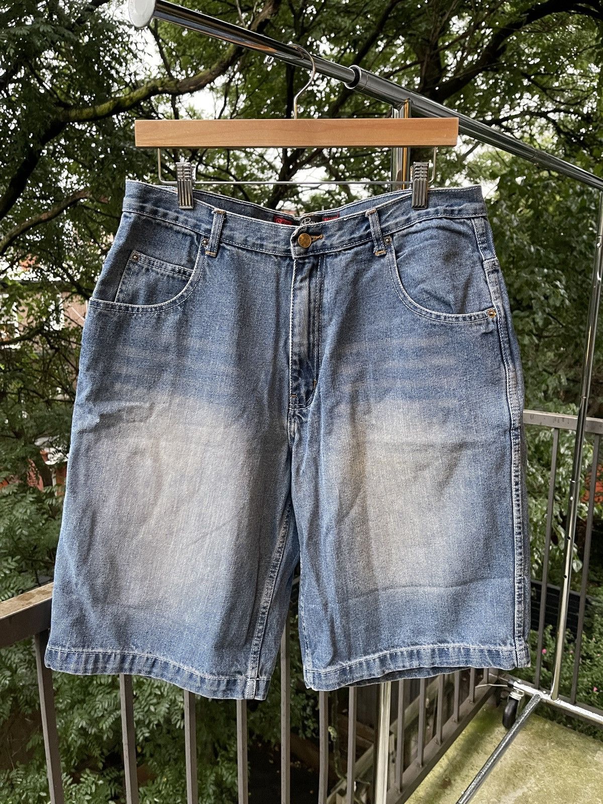 image of Jnco x Southpole Vintage Y2K Baggy Wide Leg Denim Jean Shorts Jorts in Blue, Men's (Size 33)