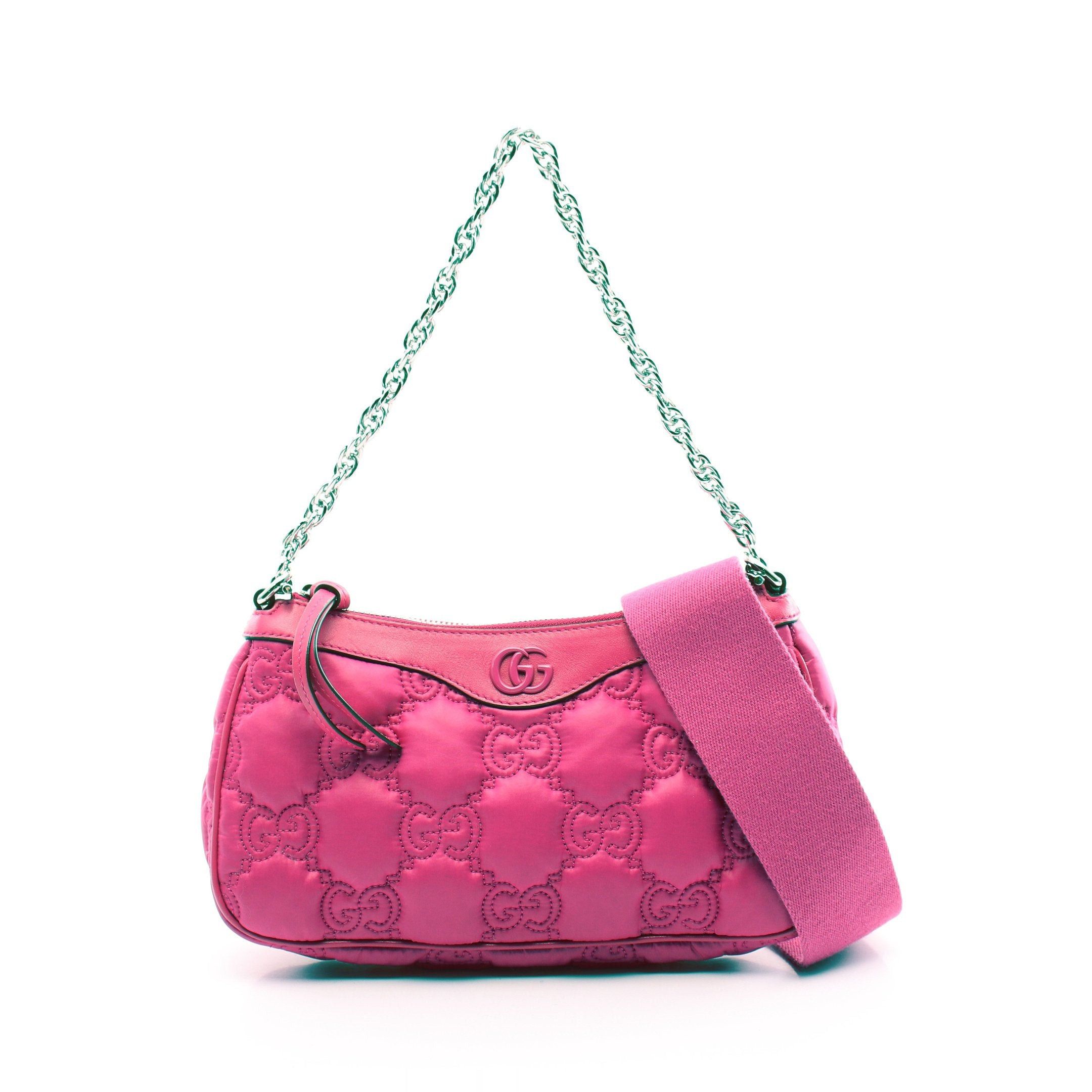 Gucci Gucci Gg Matelasse Chain Handbag Nylon Leather Pink Purple Size ONE SIZE - 1 Thumbnail