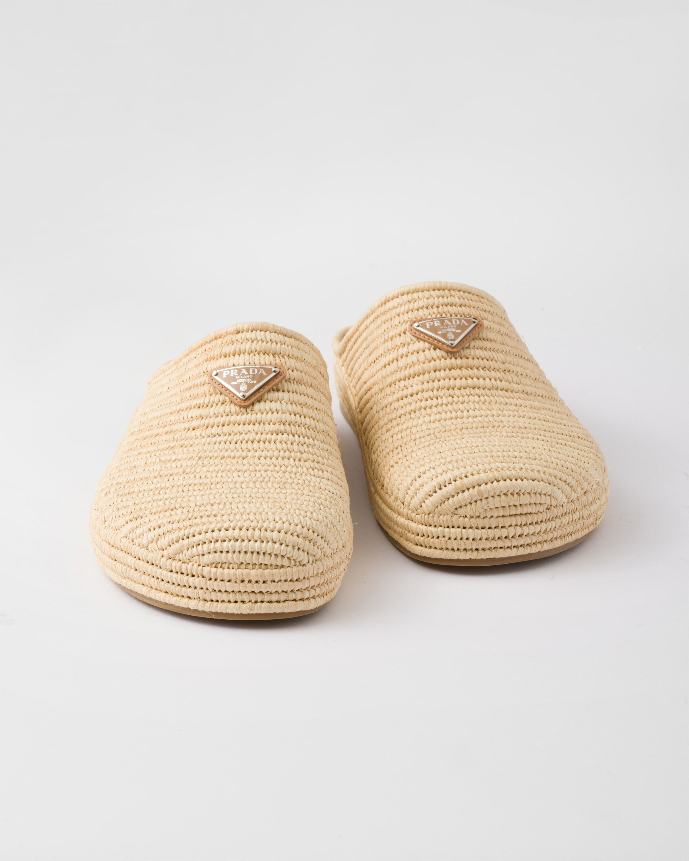 Prada o1la1rc1a0925 Raffia Mules in Beige Size US 10 / EU 43 - 5 Thumbnail