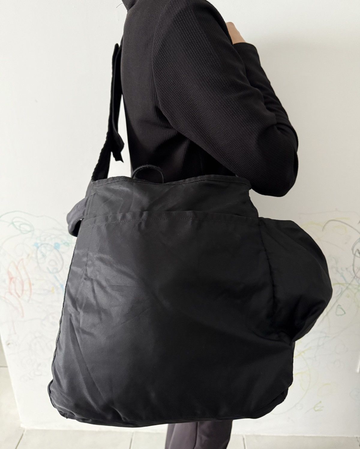 Prada Black Nylon Large Crossbody Sling Bag, Men's