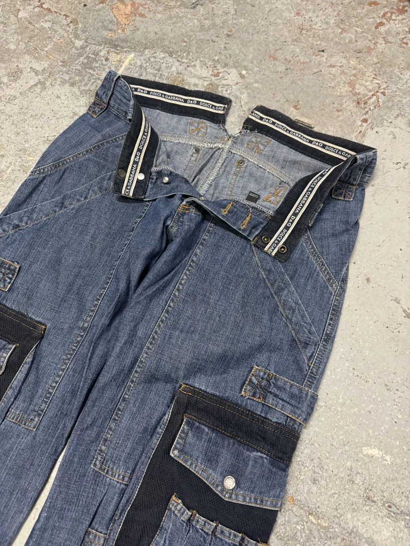 Designer × Dolce & Gabbana × Vintage AW2004 Dolce & Gabbana Blue Cargo Denim Jeans Size US 33 - 10 Thumbnail