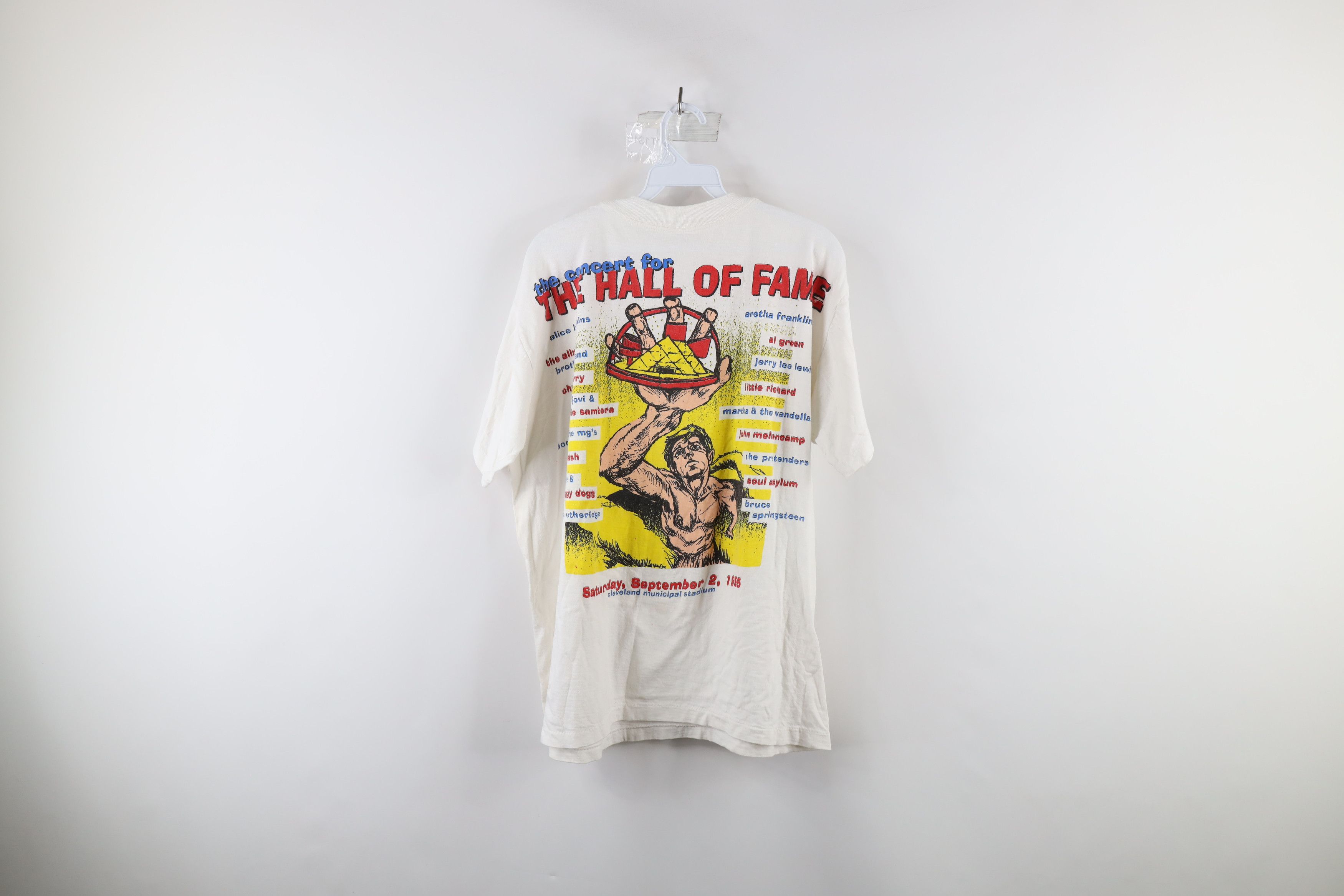 Vintage Vintage 90s Rock and Roll Hall of Fame Concert T-Shirt Size US XL / EU 56 / 4 - 11 Thumbnail