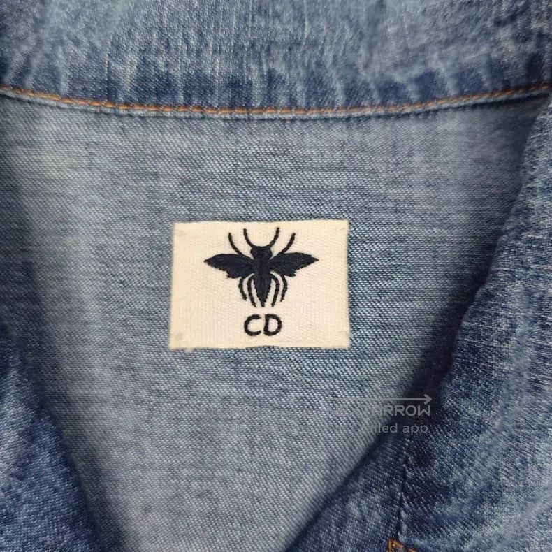 Dior Dior Washed blue embroidered bee denim cotton short-sleeve Size XS / US 0-2 / IT 36-38 - 5 Thumbnail
