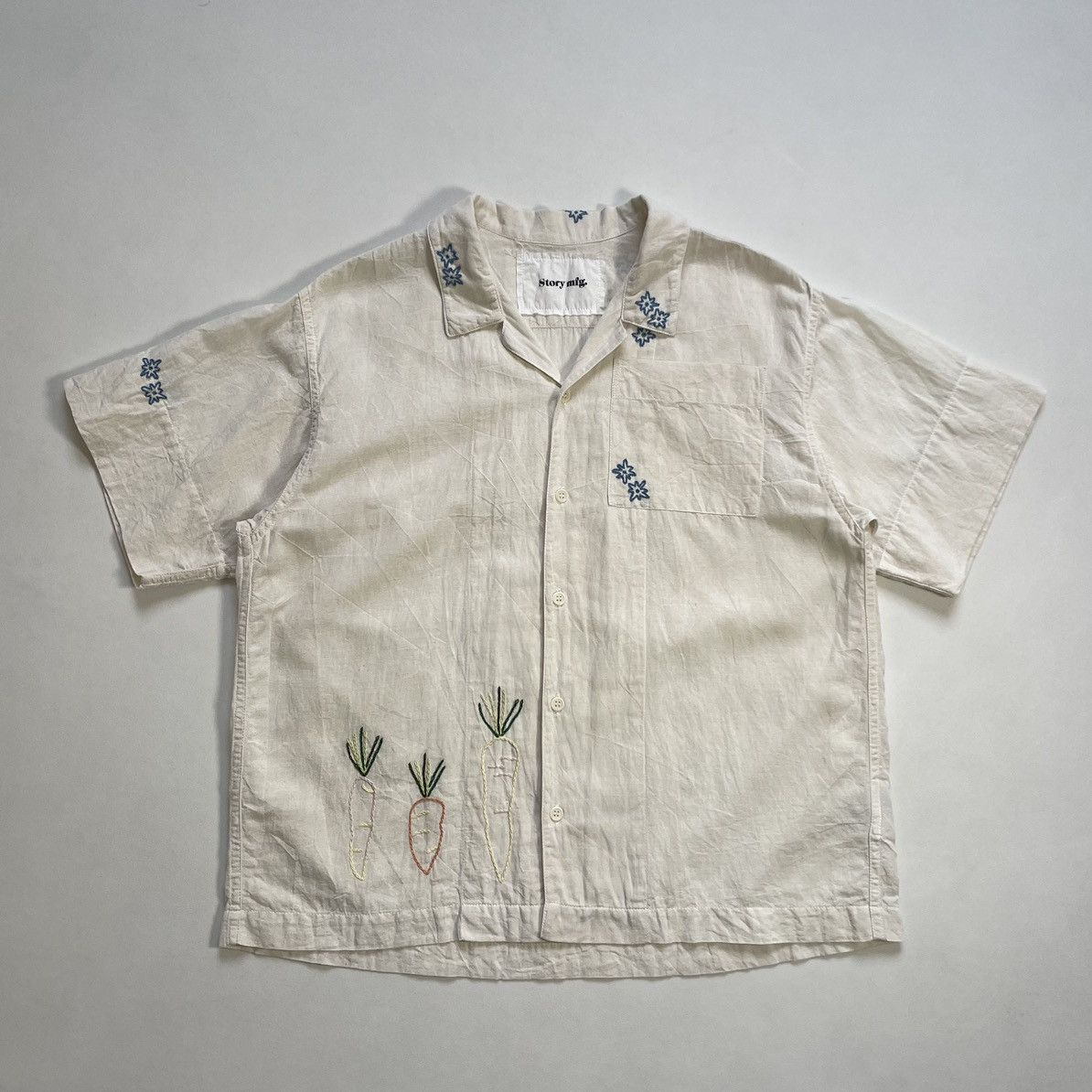 Story Mfg. ‘Greetings’ Embroidered Boxy Shirt Size US M / EU 48-50 / 2 - 15 Thumbnail