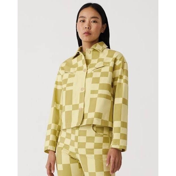 Paloma Wool Paloma Wool Womens Space Jacket Organic Cotton Yellow Lime G Size S / US 4 / IT 40 - 3 Thumbnail