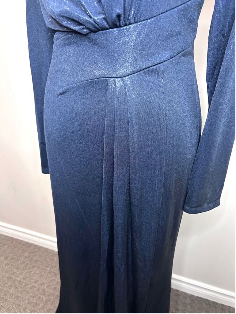 Lauren Ralph Lauren BNWT Ralph Lauren black label blue metallic gown size 12 Size XL / US 12-14 / IT 48-50 - 7 Thumbnail