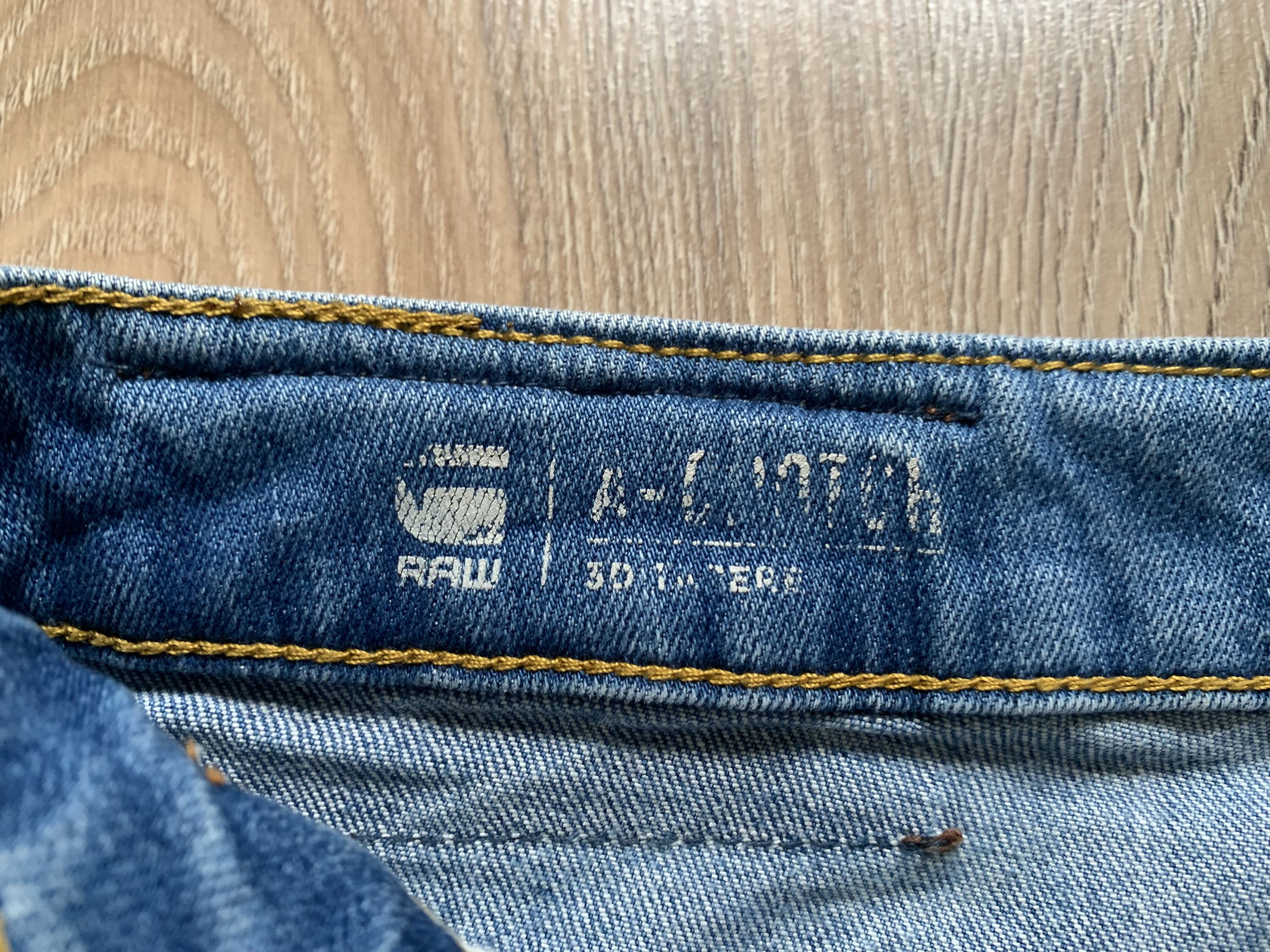 G-Star Mens G Star Raw A Crotch 3D Tapered Light Blue Jeans Size US 34 / EU 50 - 8 Thumbnail