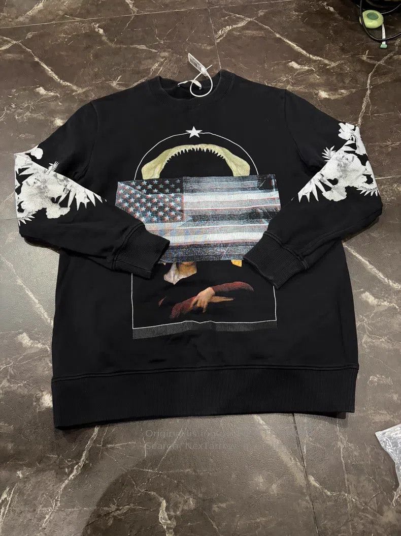 Givenchy Givenchy Black Three-Tone Pullover Hoodie Shark Flag Hoodi Size US XS / EU 42 / 0 - 1 Thumbnail