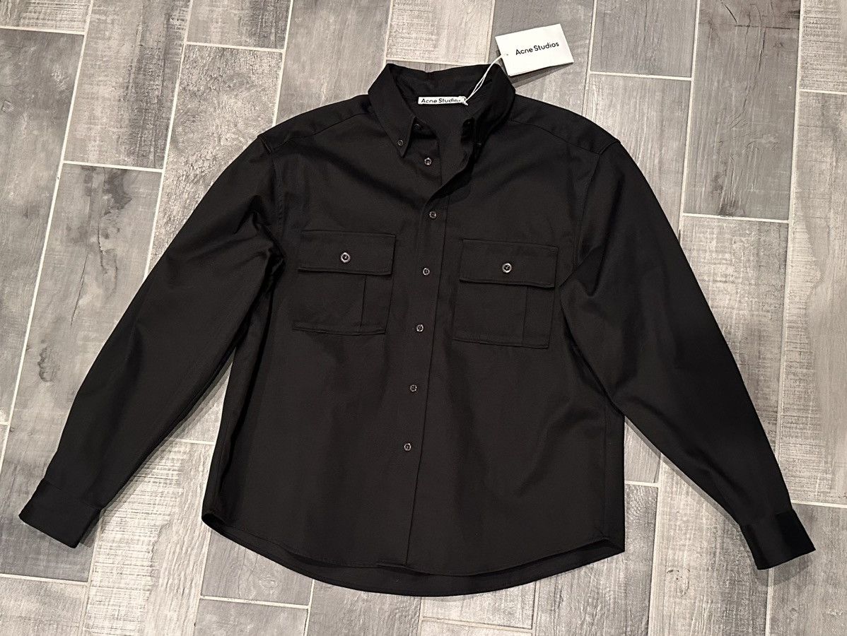 image of Acne Studios Long Sleeve Shirt Black, Men's (Size Small)