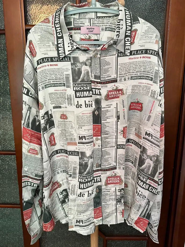 Martine Rose Vintage newspaper printed shirt