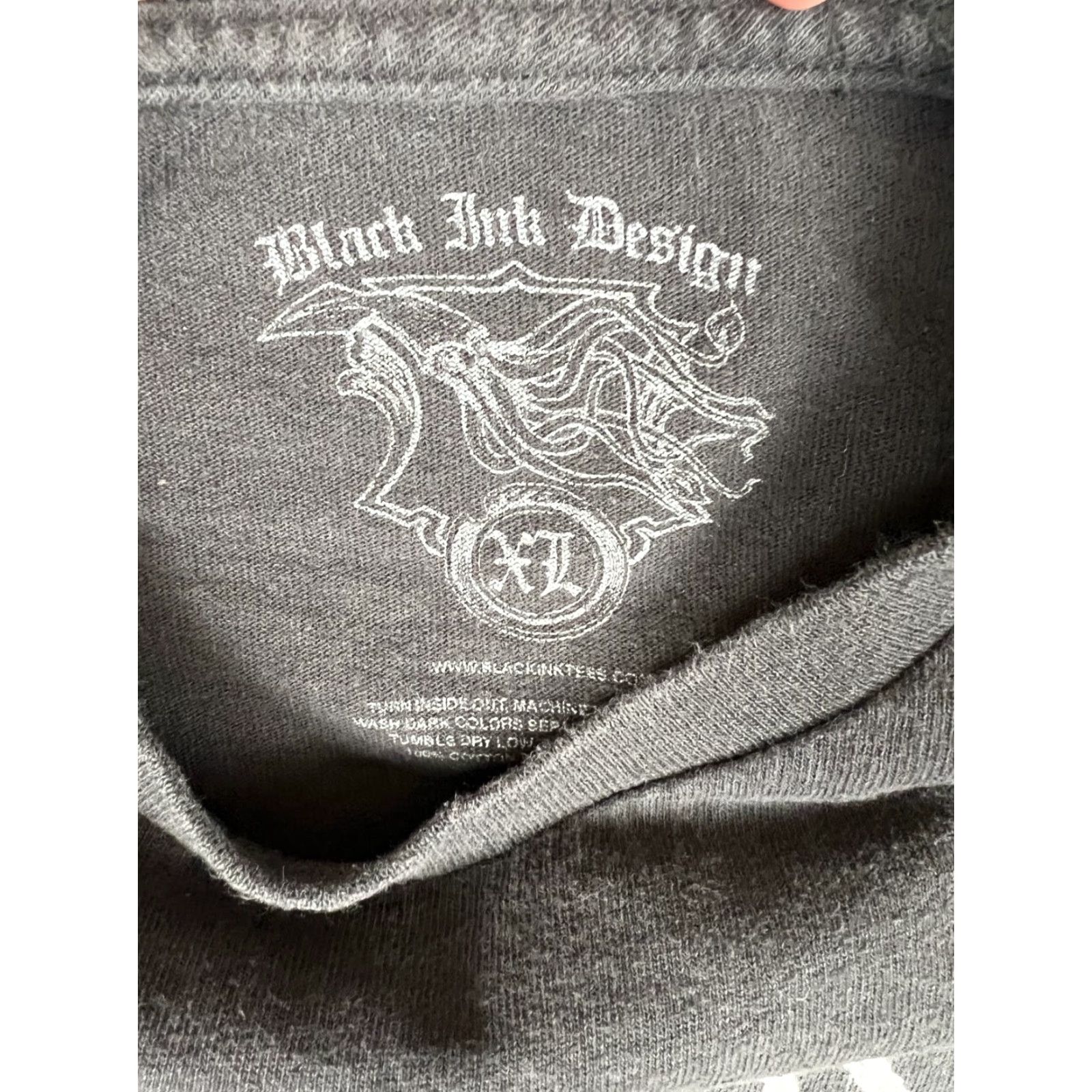 Vintage Black Ink Design T-Shirt USMC US Marines Warrior Ethos Men's XL Black Crew Short Sleeve Cotton Graphic Print Modern Vintage: No (omit vintage) Size US XL / EU 56 / 4 - 5 Thumbnail