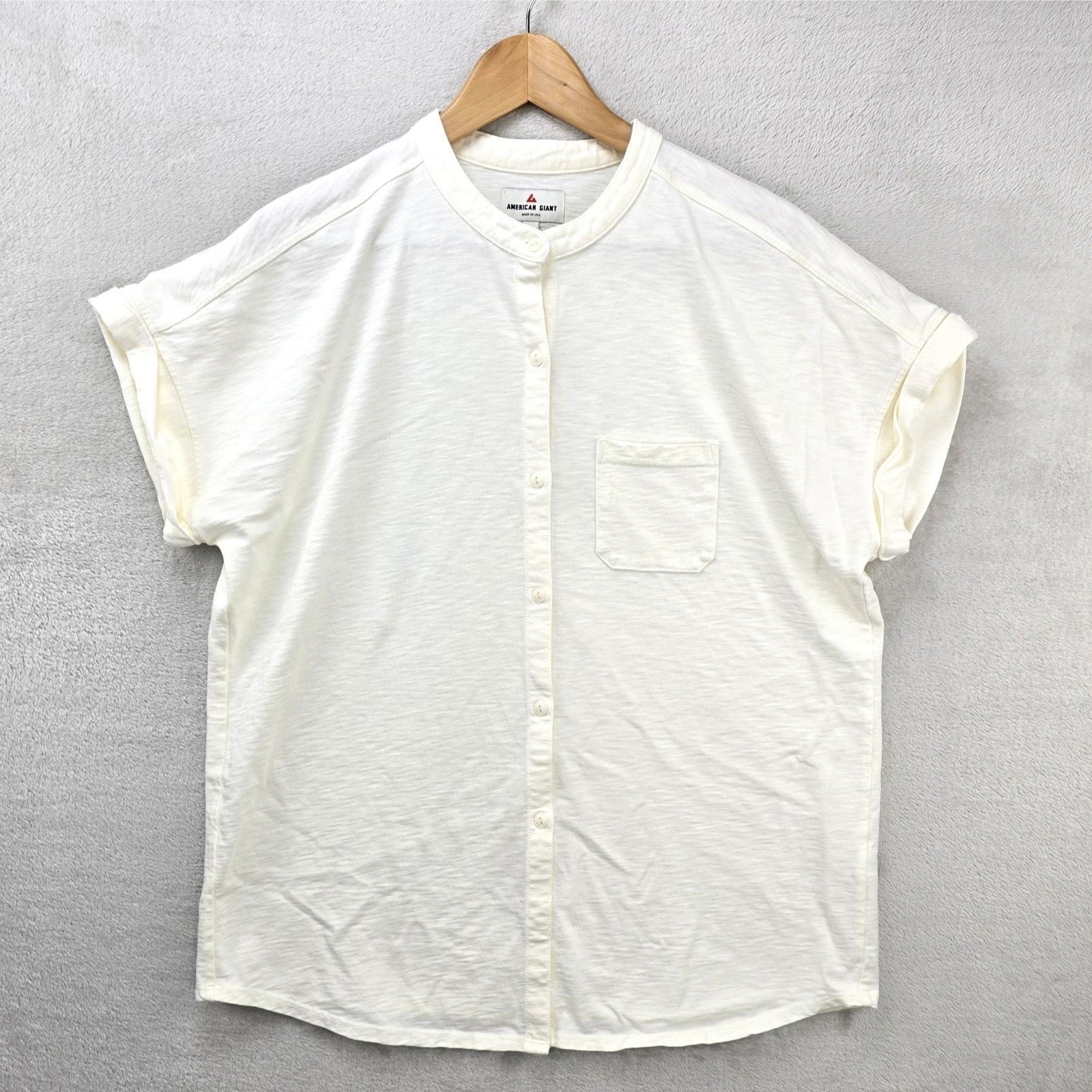 American Giant American Giant Button Shirt Women's XL Band Collar Size XL / US 12-14 / IT 48-50 - 1 Thumbnail