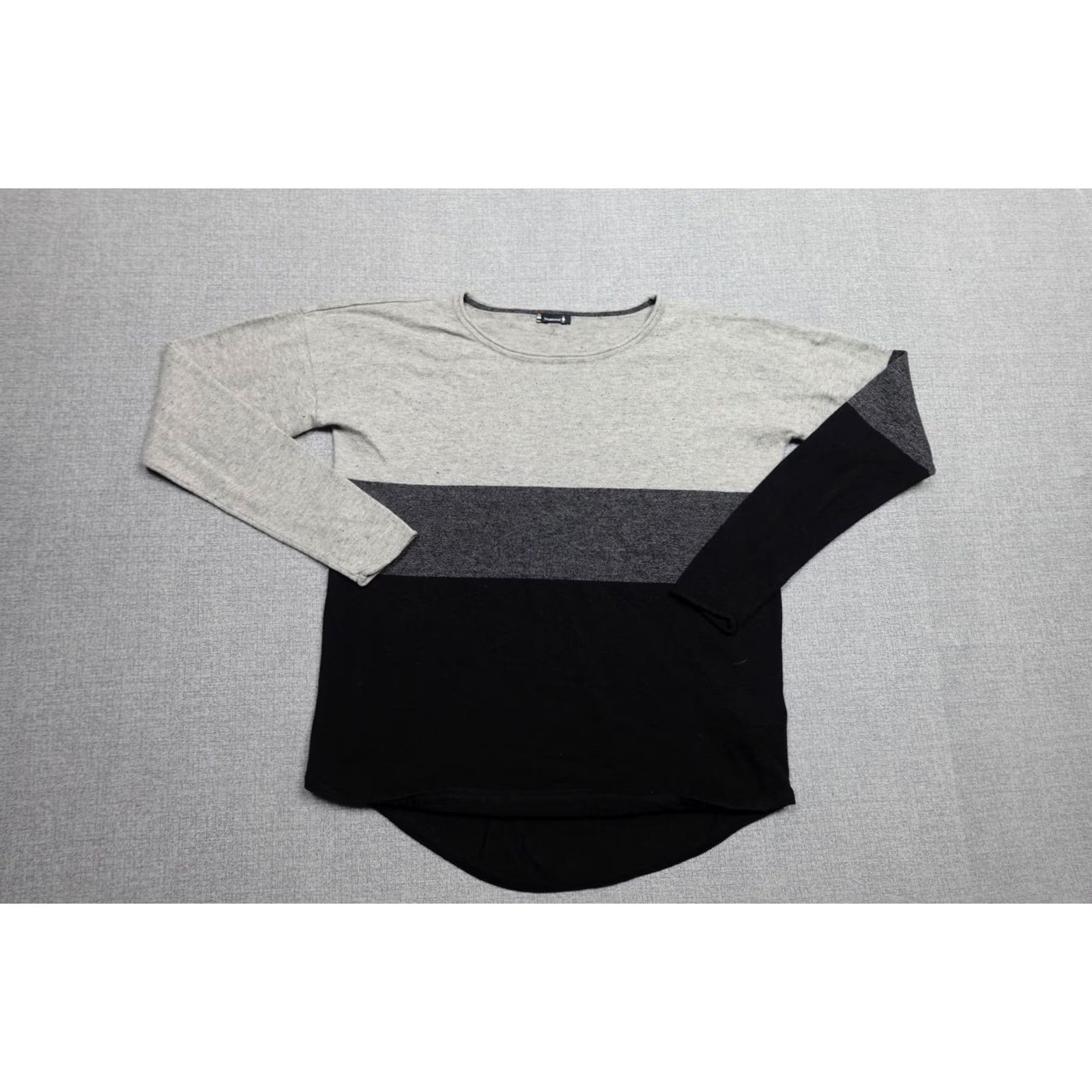 Smartwool Smartwool Shadow Pine Sweater Womens Large Gray Crewneck Colorblock Long Wool Knit Pullover Casual Fall Winter Short Sleeve Size L / US 10 / IT 46 - 3 Thumbnail
