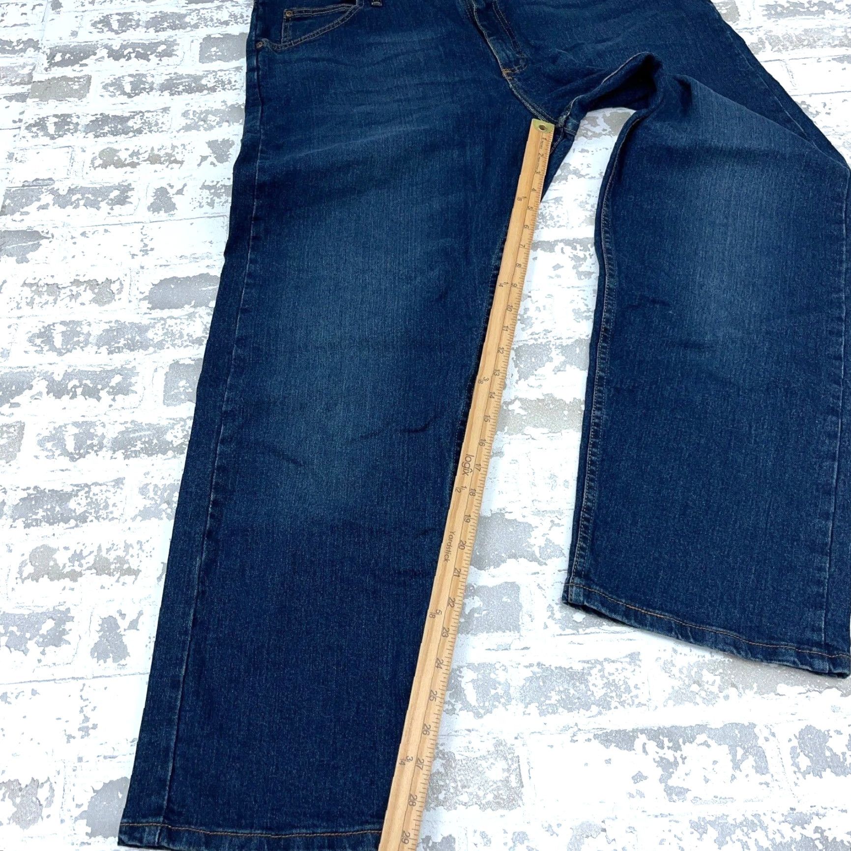 Wrangler Wrangler Jeans Men 38x30 Relaxed Fit Straight Leg Dark Wash Premium 5 Star Baggy Size US 38 / EU 54 - 7 Thumbnail