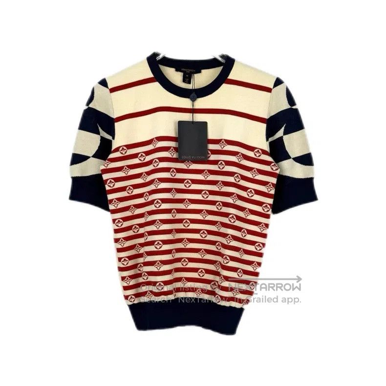 Louis Vuitton Louis Vuitton Red, blue and white stripes full logo mulber Size M / US 6-8 / IT 42-44 - 1 Thumbnail