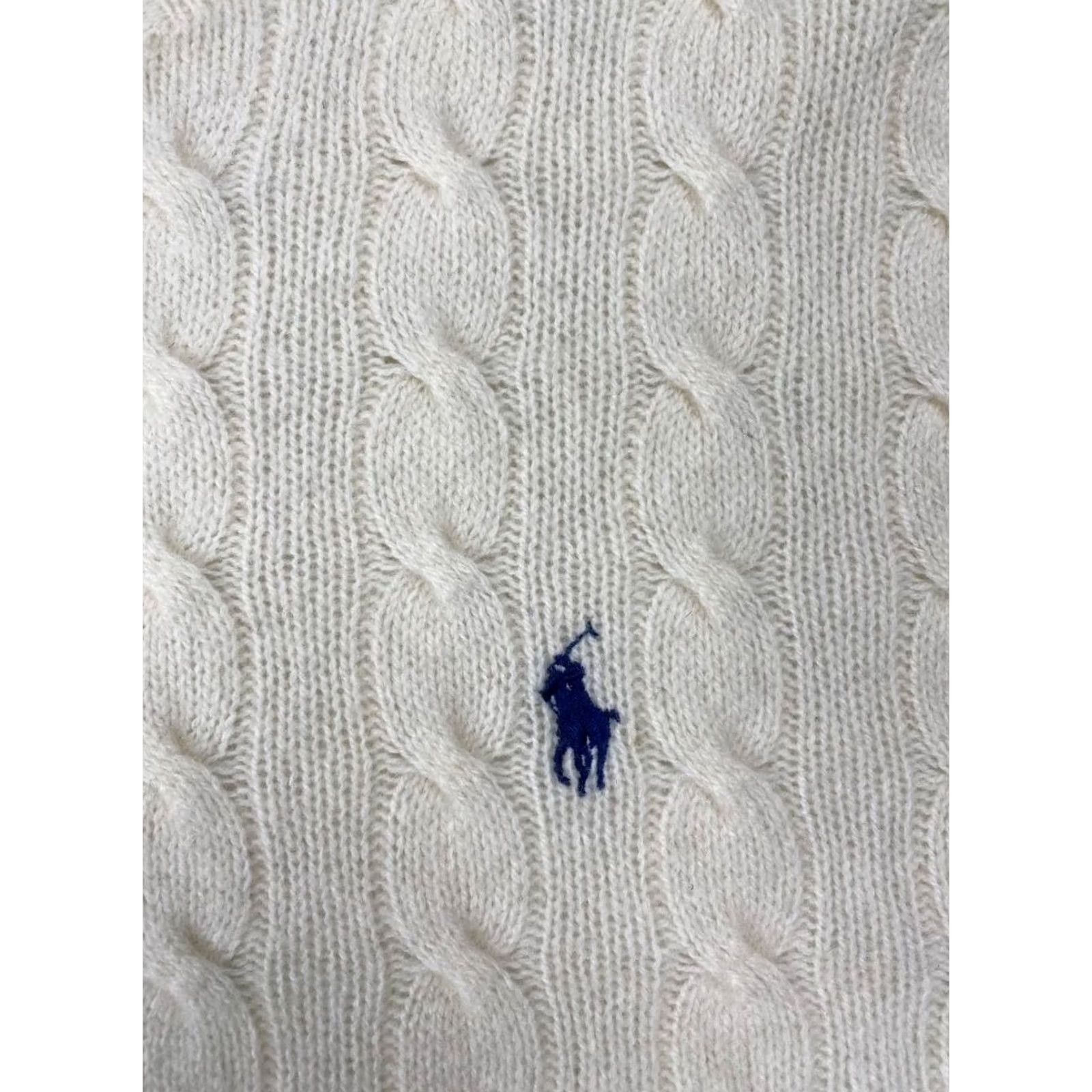 Polo Ralph Lauren Polo Ralph Lauren Sweater Men 2XL Beige Wool Cable-Knit Pullover Classic Logo Pullover Casual Long Sleeve Size US XXL / EU 58 / 5 - 4 Thumbnail