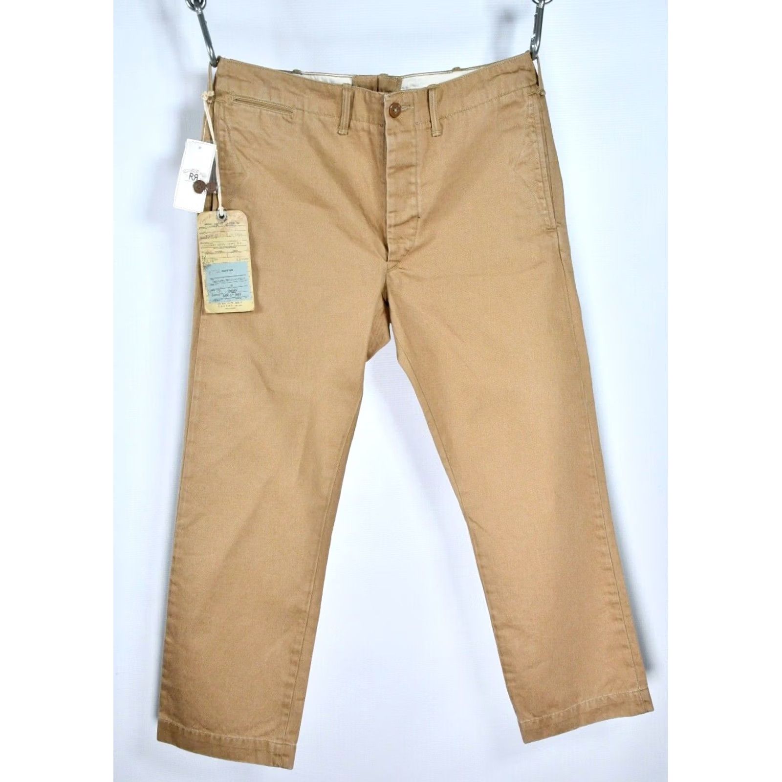 Ralph Lauren RRL Ralph Lauren Officer's Field Chino Pants size 29 Mens Pants Beige Cotton Front Pleated Modern Classic Fit Regular Color Beige 29 Mens Size US 29 - 2 Thumbnail