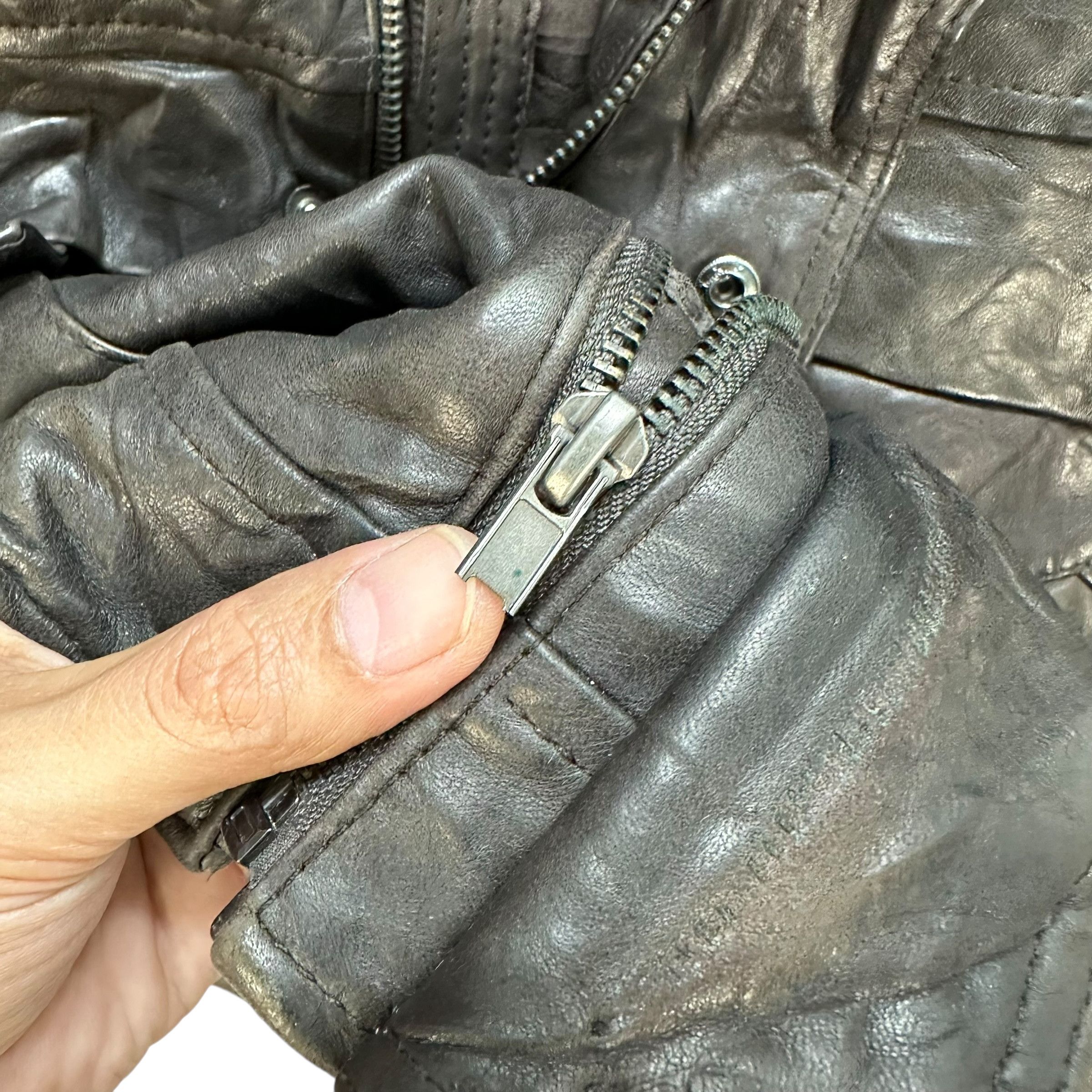 Balmain Vintage BALMAIN Fur Neck Sheepskin Leather Jacket #A65-1548 Size US L / EU 52-54 / 3 - 8 Thumbnail