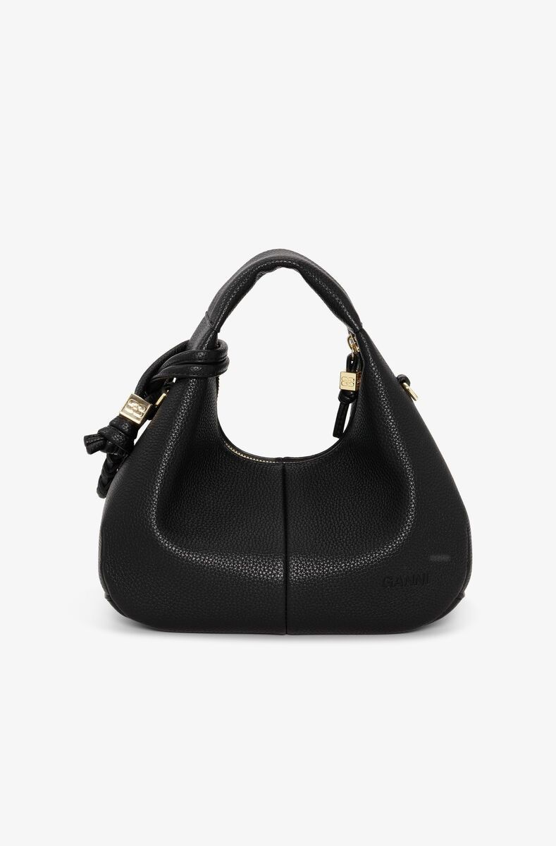 Ganni Ganni Black Mini Hobo Bag Size ONE SIZE - 3 Thumbnail