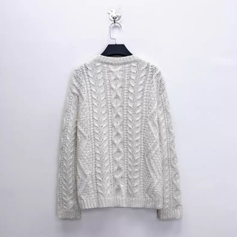 Valentino Valentino Mohair-blend bow sequin silver wire knit sweater Size M / US 6-8 / IT 42-44 - 2 Thumbnail
