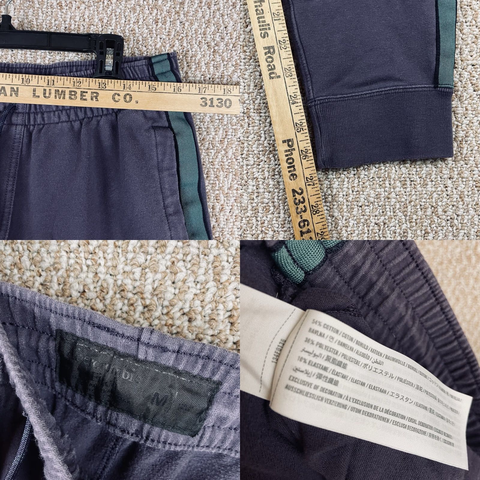 Abercrombie & Fitch Abercrombie & Fitch Joggers Sweatpants Men’s M Purple Stripe 90s Logo Athleisure Gym Running Pockets Elastic Waist Cotton Blend Regular Pants Size US 31 - 8 Thumbnail