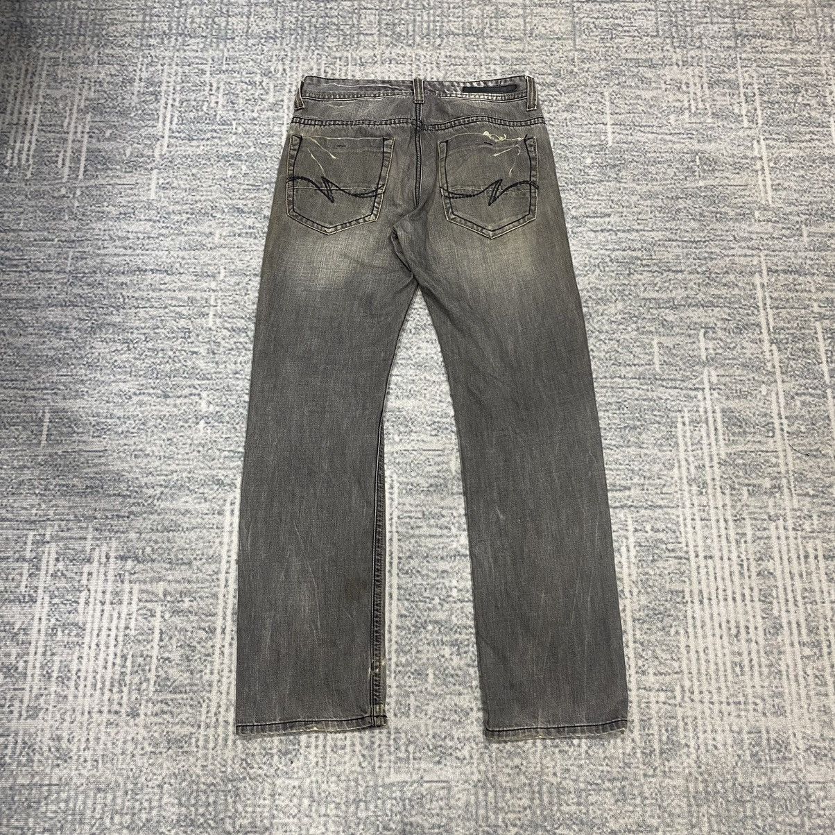 Beauty Beast × Hysteric Glamour × Japanese Brand Sick☠️ NII Jeans Mud Wash Thrashed Denim Punk Grunge 90s Size US 32 / EU 48 - 3 Thumbnail