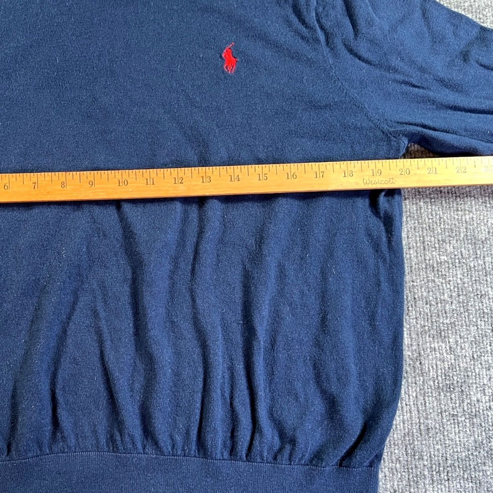Ralph Lauren Ralph Lauren Sweater Mens Large Navy Blue Cotton Cashmere Crewneck Long Sleeve Size US L / EU 52-54 / 3 - 7 Thumbnail