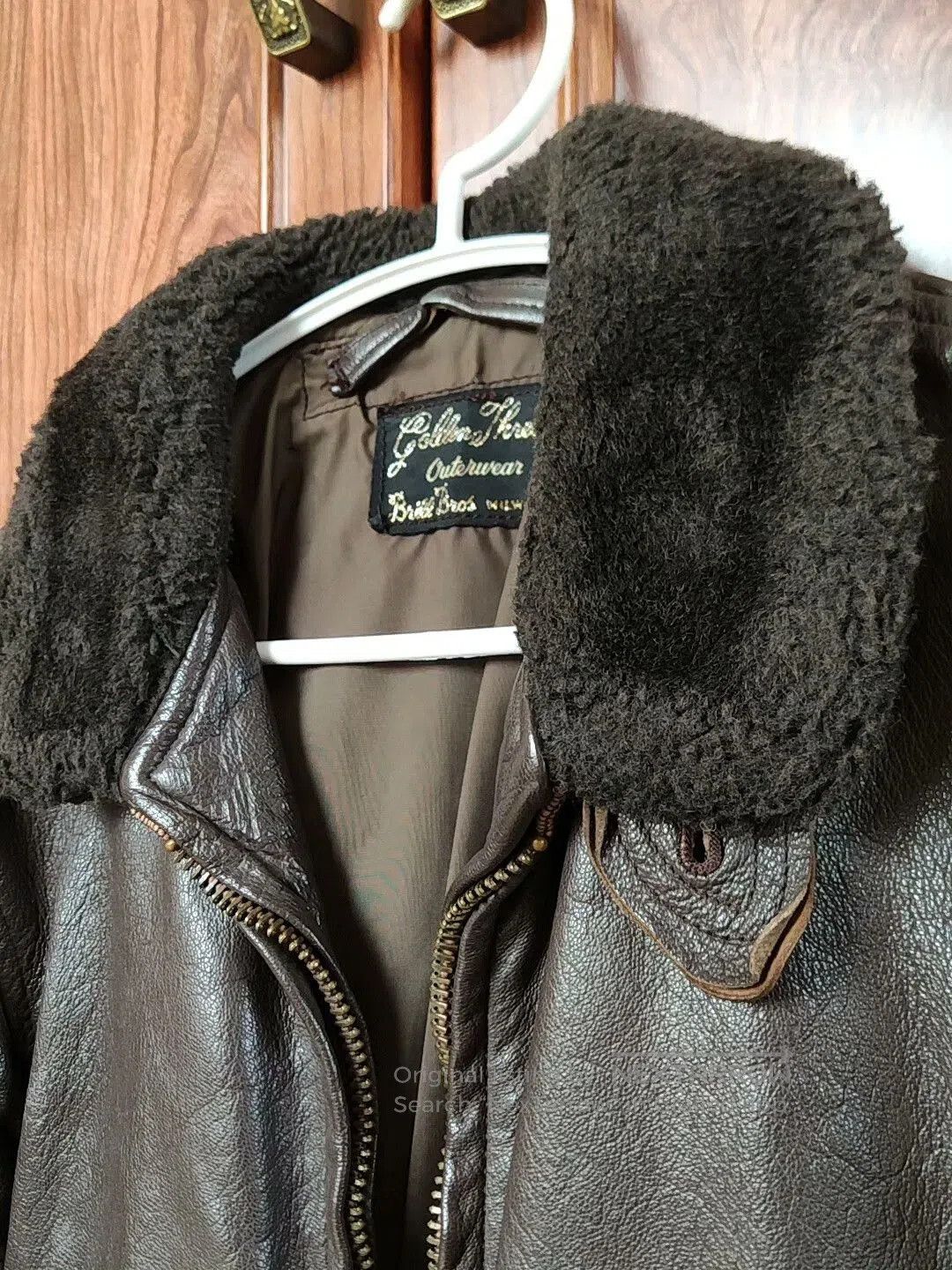 Gold And Wood Golden Thread Brill Bros G1 Leather Jacket. Size US M / EU 48-50 / 2 - 4 Thumbnail