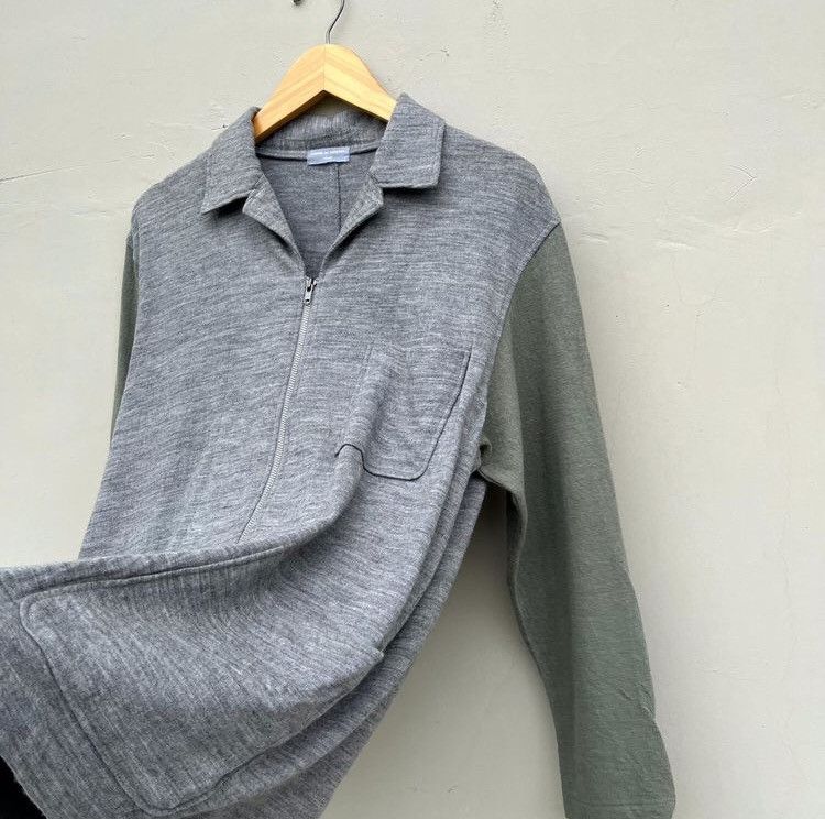 Comme des Garcons × Comme des Garcons Homme AD1997 Comme des Garcons Wool Zipper Shirt Size US L / EU 52-54 / 3 - 4 Thumbnail