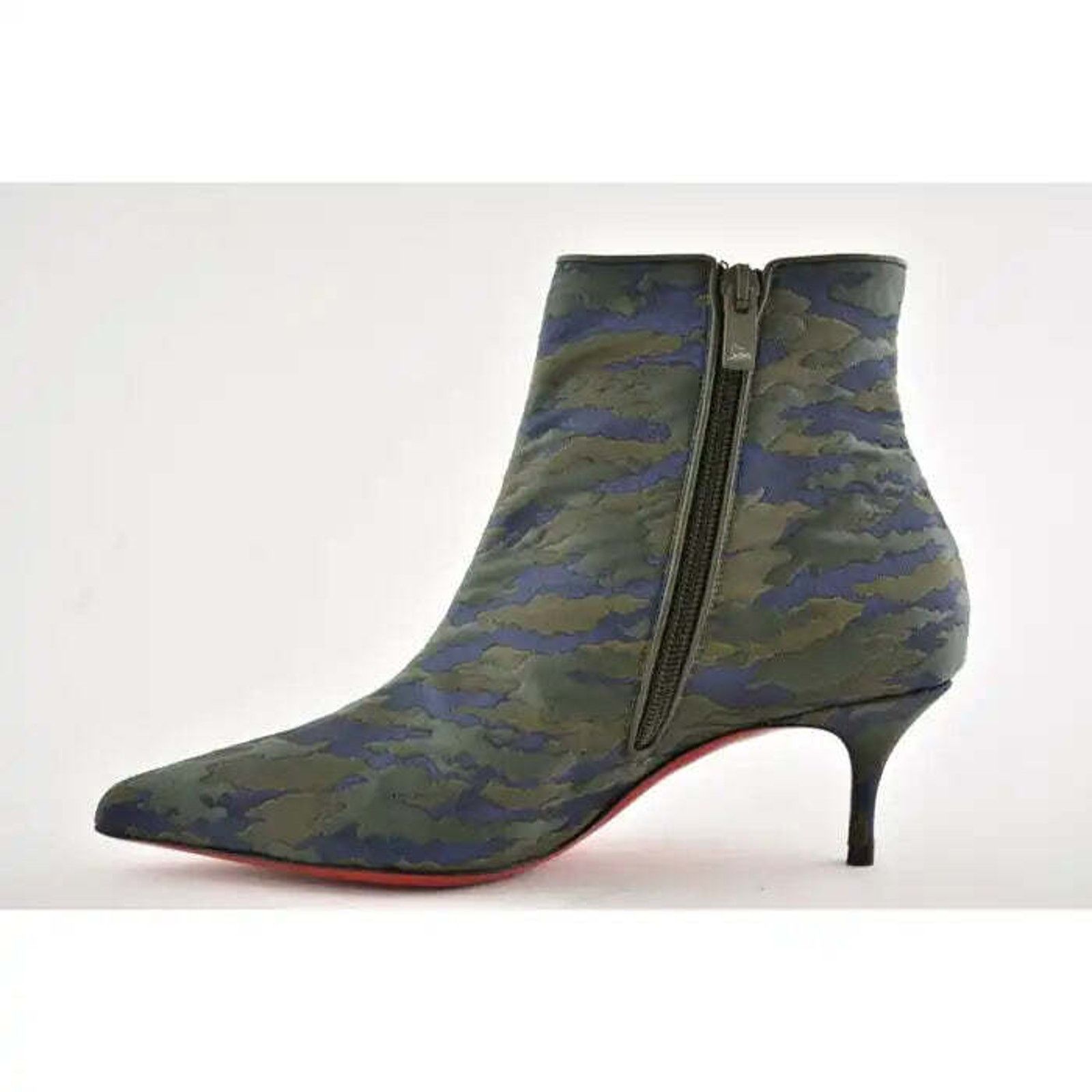 Christian Louboutin Christian Louboutin So Kate Booty 55 Green Blue Camouloubi Size US 6.5 / IT 36.5 - 6 Thumbnail